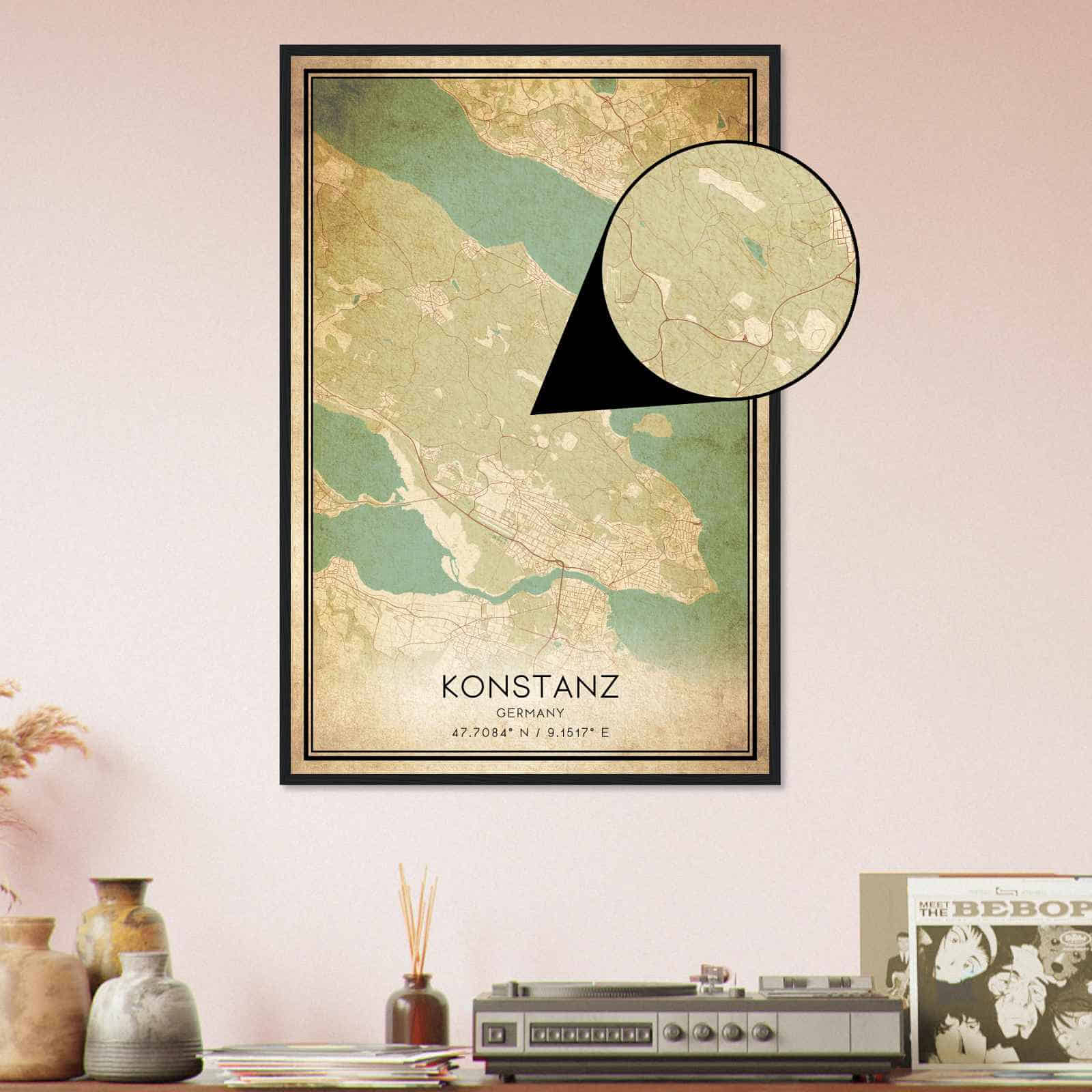 Deerfield Kansas Map Poster, Modern Home Decor Wall Art Print (Copy)