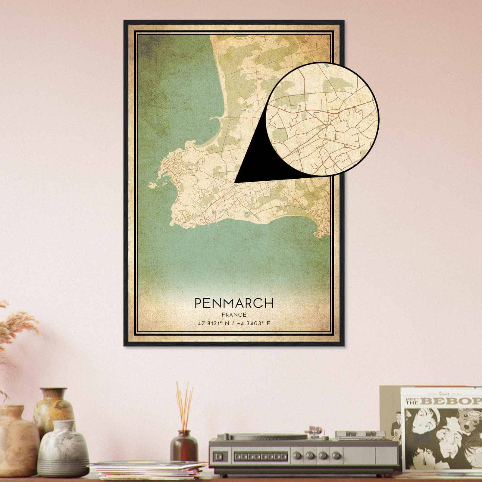 Deerfield Kansas Map Poster, Modern Home Decor Wall Art Print (Copy)