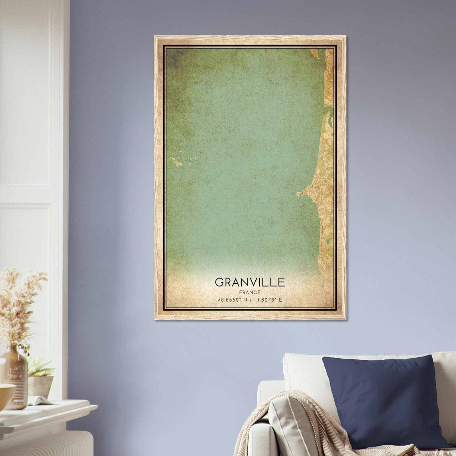 Deerfield Kansas Map Poster, Modern Home Decor Wall Art Print (Copy)