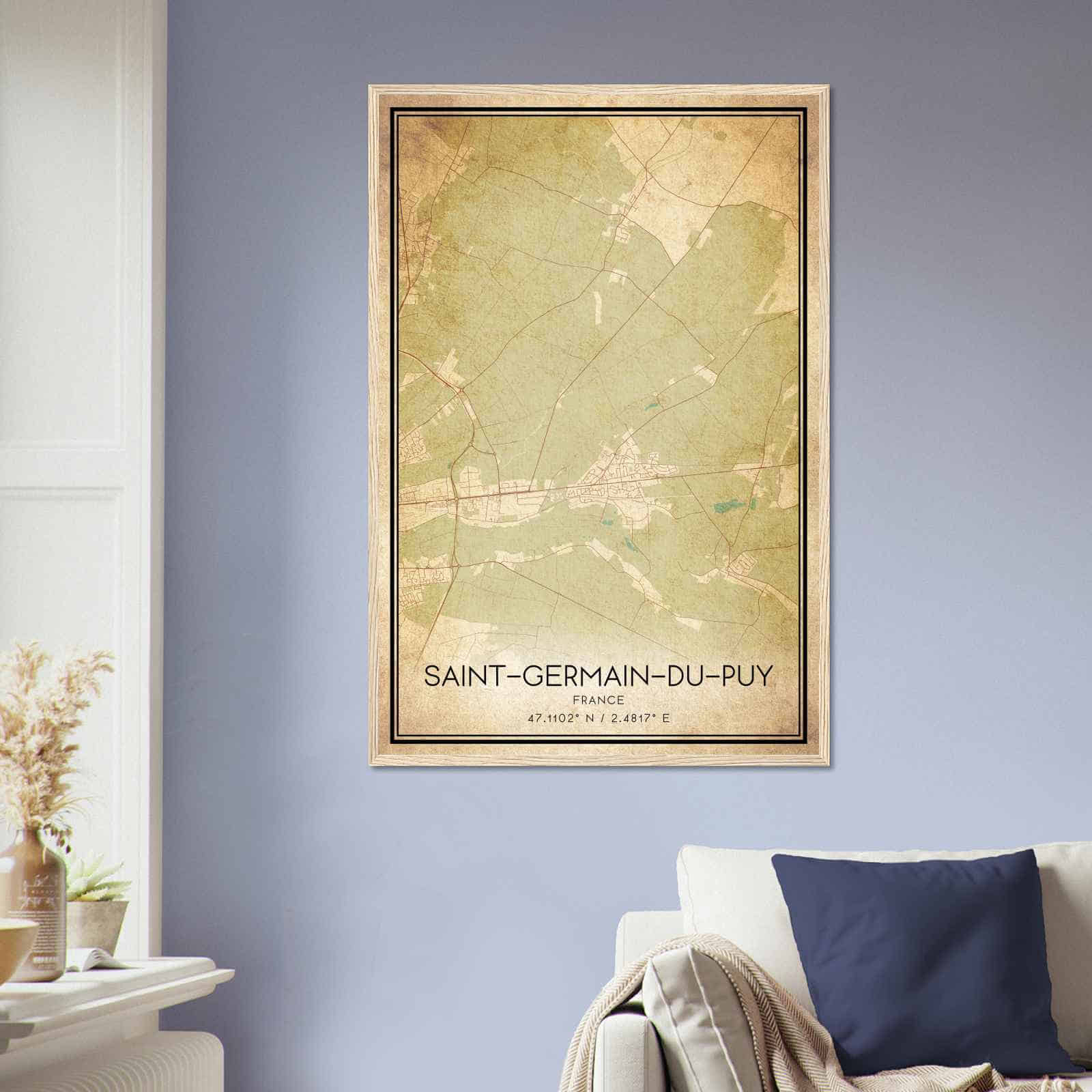 Deerfield Kansas Map Poster, Modern Home Decor Wall Art Print (Copy)
