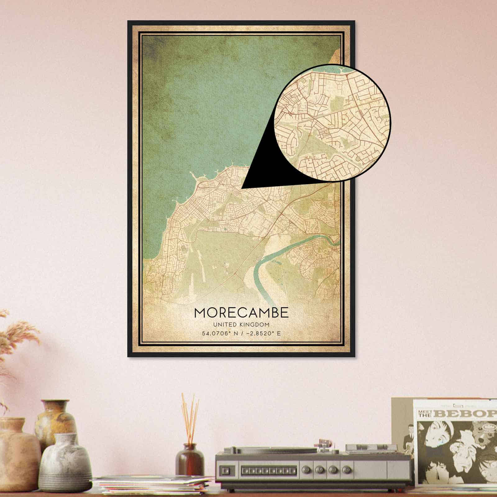 Deerfield Kansas Map Poster, Modern Home Decor Wall Art Print (Copy)