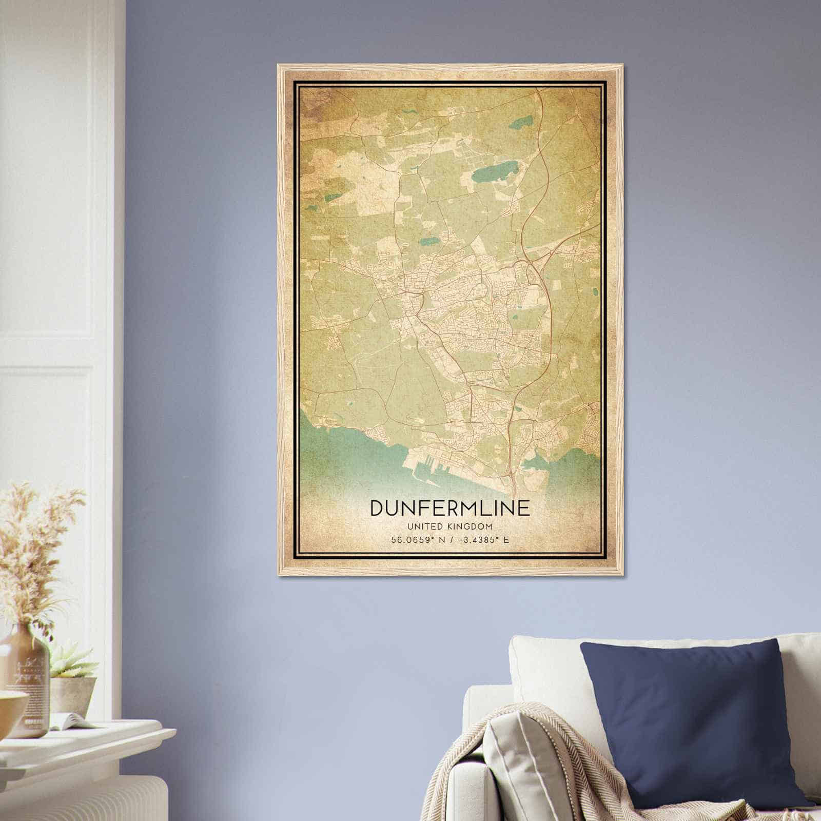 Deerfield Kansas Map Poster, Modern Home Decor Wall Art Print (Copy)