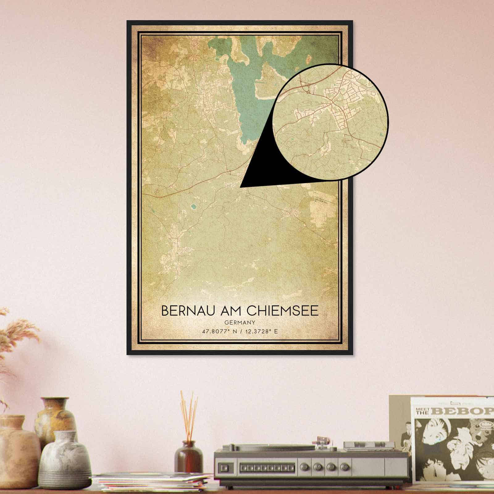 Deerfield Kansas Map Poster, Modern Home Decor Wall Art Print (Copy)