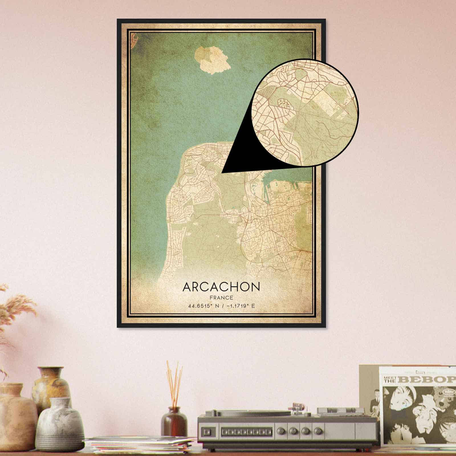 Deerfield Kansas Map Poster, Modern Home Decor Wall Art Print (Copy)