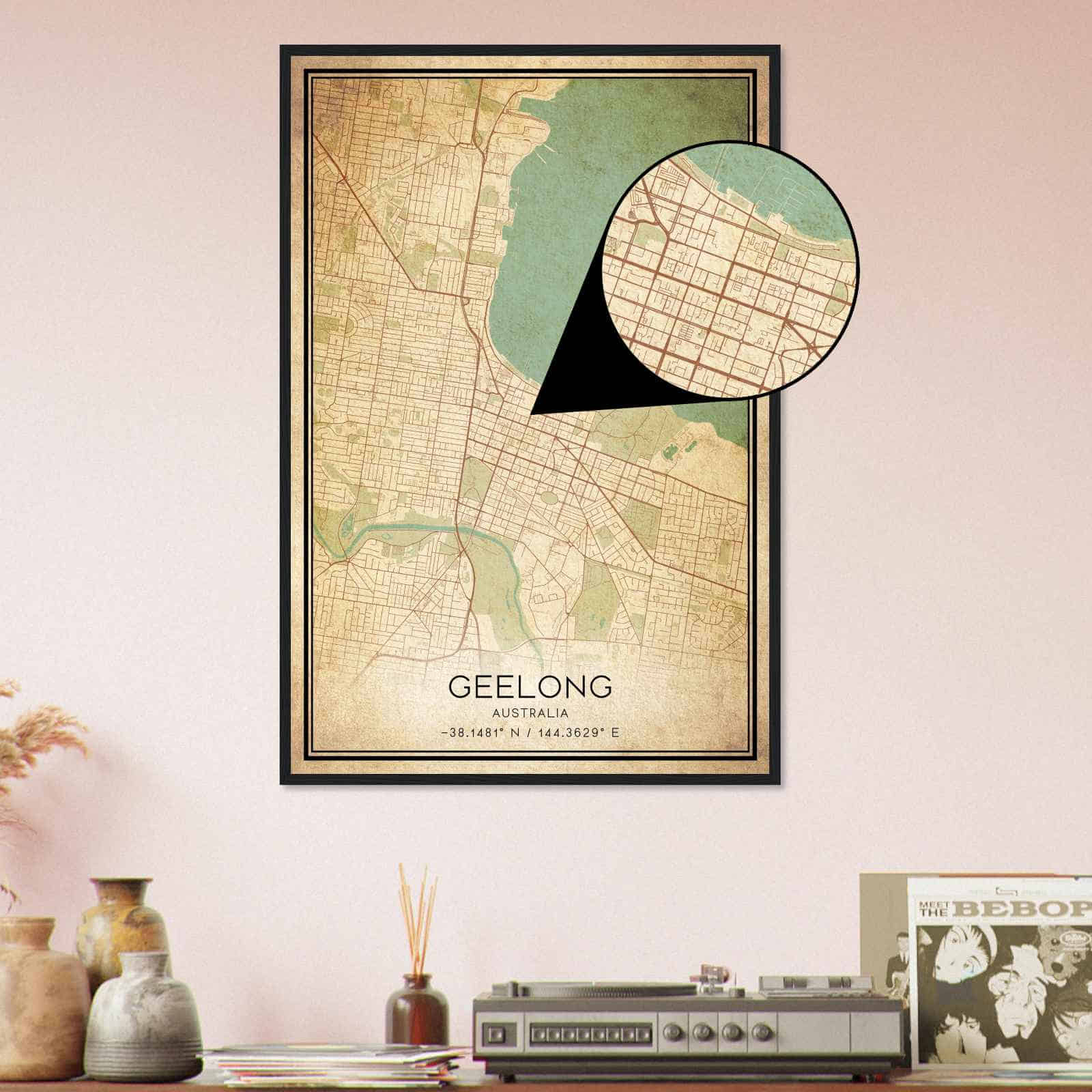 Deerfield Kansas Map Poster, Modern Home Decor Wall Art Print (Copy)