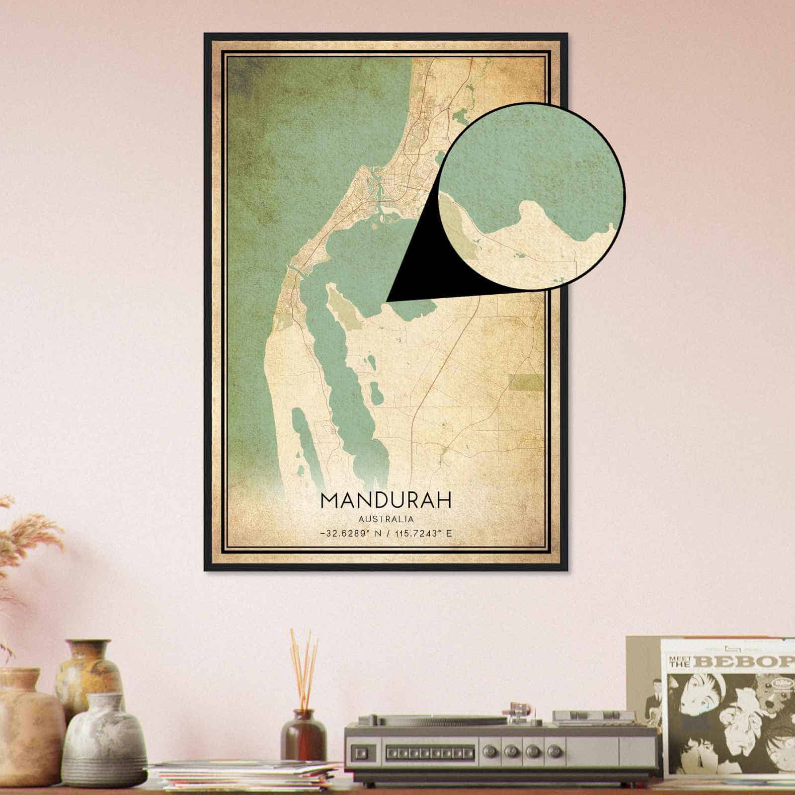 Deerfield Kansas Map Poster, Modern Home Decor Wall Art Print (Copy)