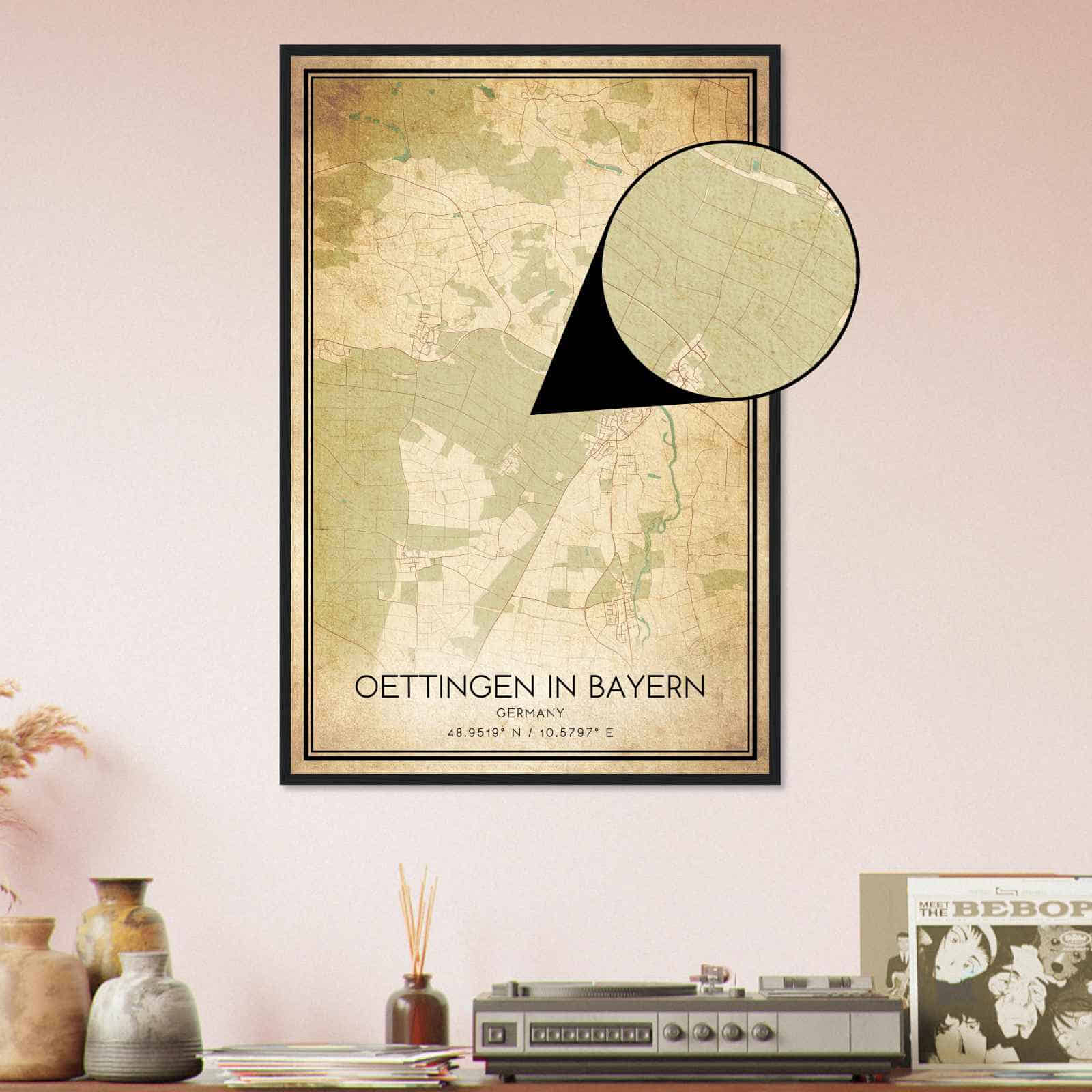 Deerfield Kansas Map Poster, Modern Home Decor Wall Art Print (Copy)