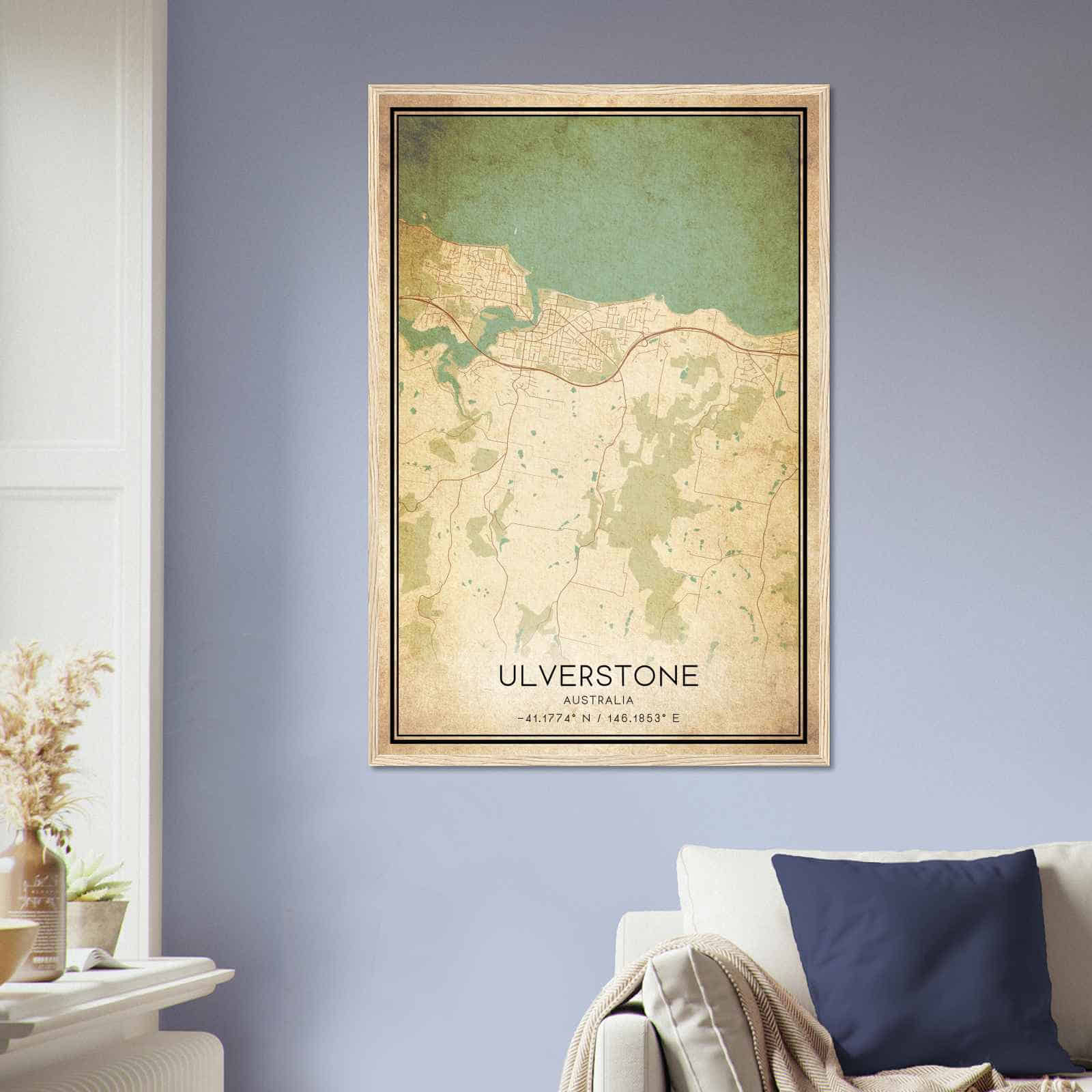 Deerfield Kansas Map Poster, Modern Home Decor Wall Art Print (Copy)
