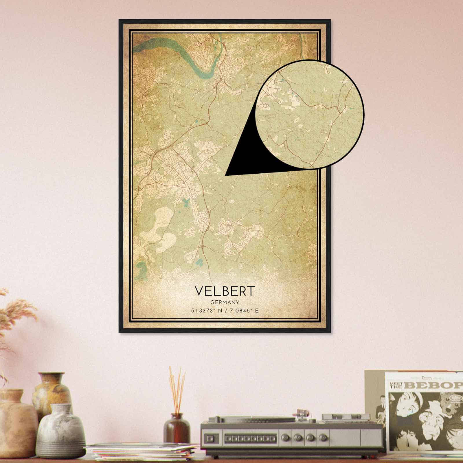 Deerfield Kansas Map Poster, Modern Home Decor Wall Art Print (Copy)