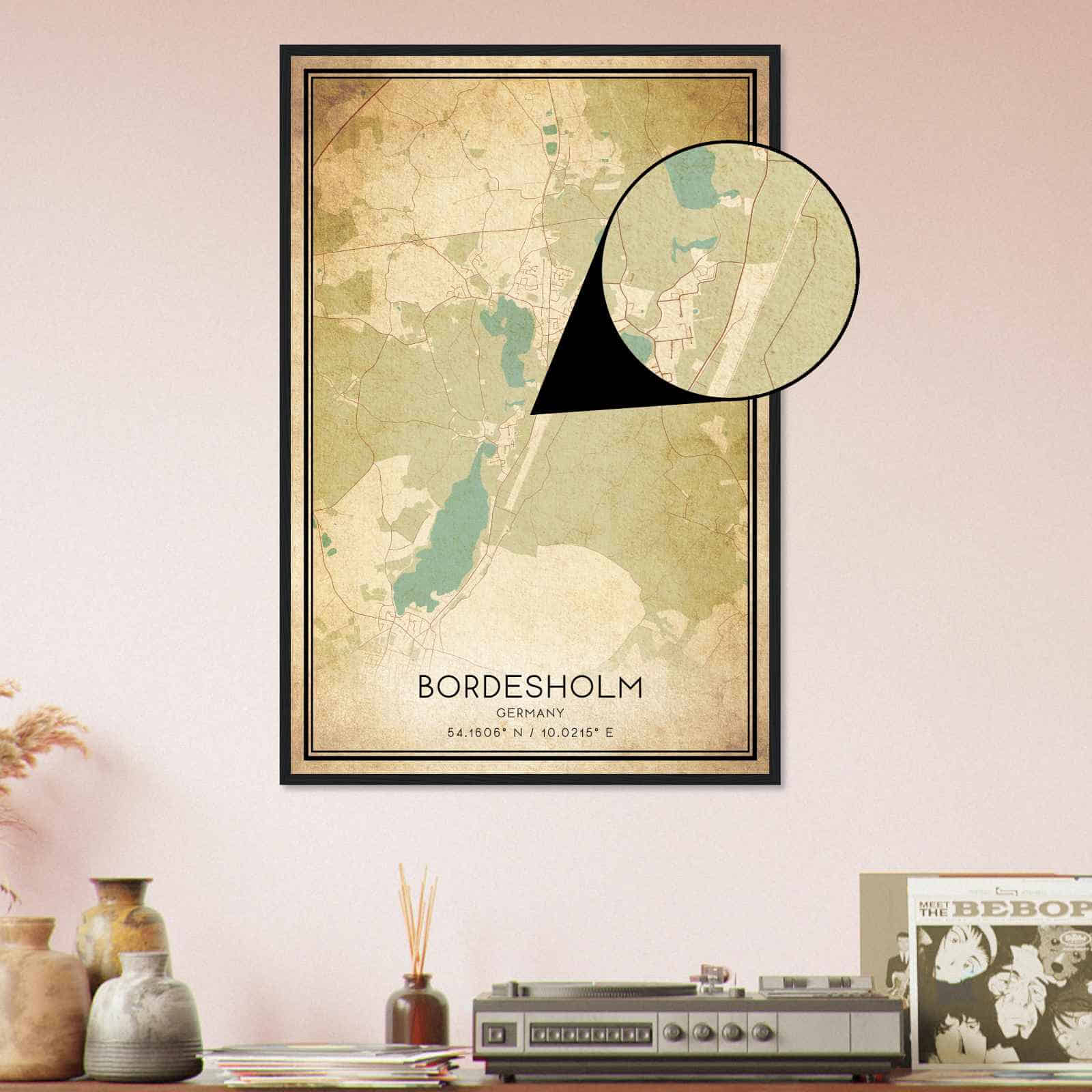 Deerfield Kansas Map Poster, Modern Home Decor Wall Art Print (Copy)