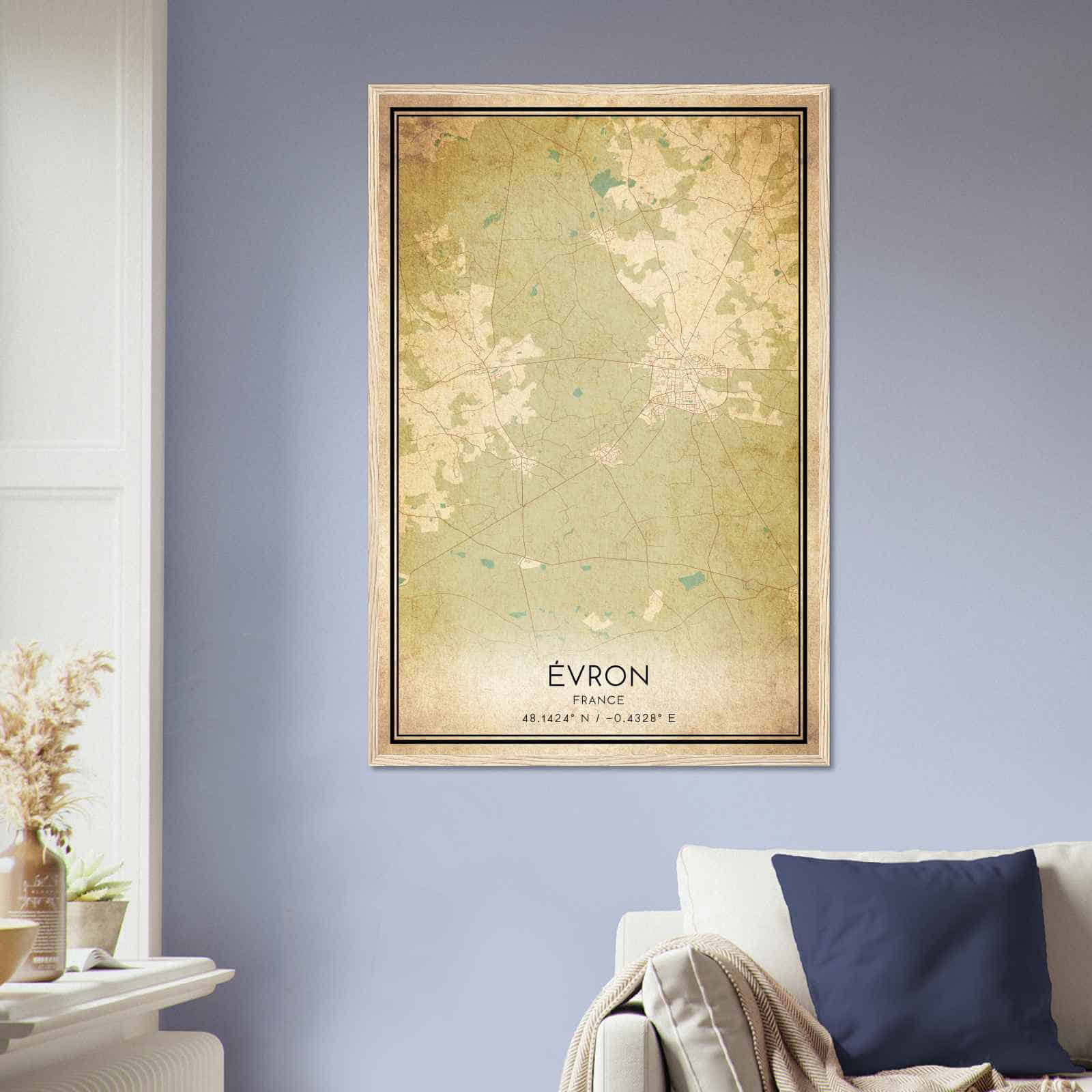 Deerfield Kansas Map Poster, Modern Home Decor Wall Art Print (Copy)