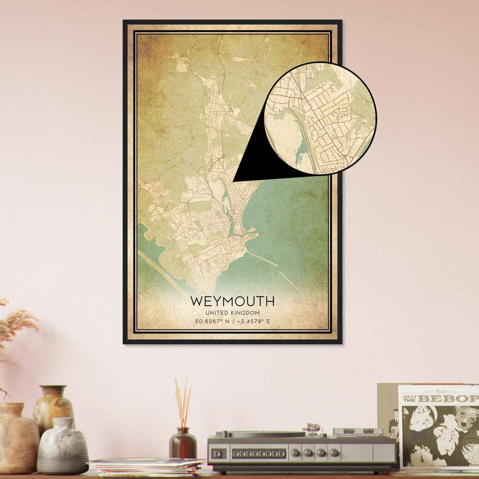 Deerfield Kansas Map Poster, Modern Home Decor Wall Art Print (Copy)