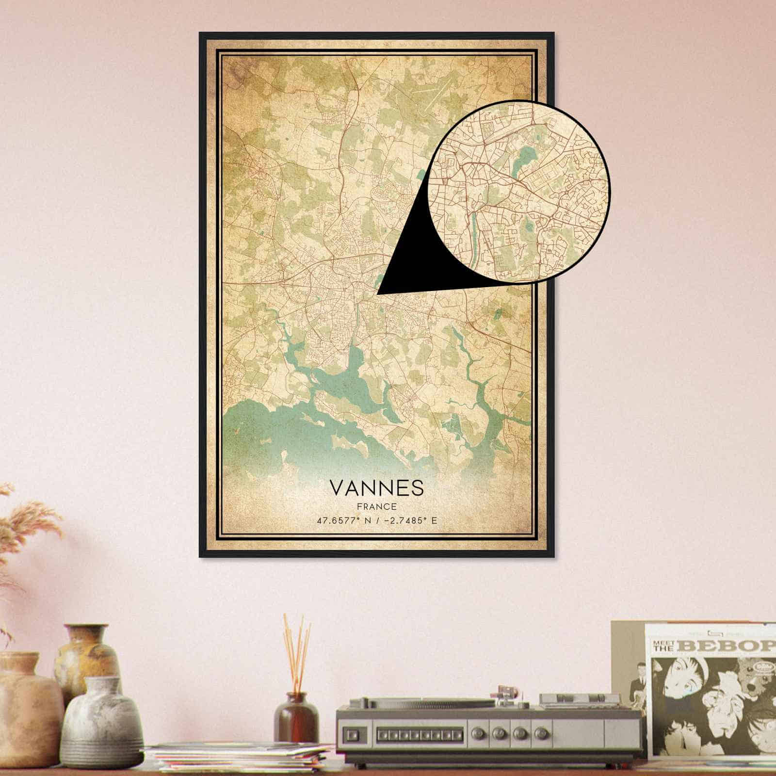 Deerfield Kansas Map Poster, Modern Home Decor Wall Art Print (Copy)