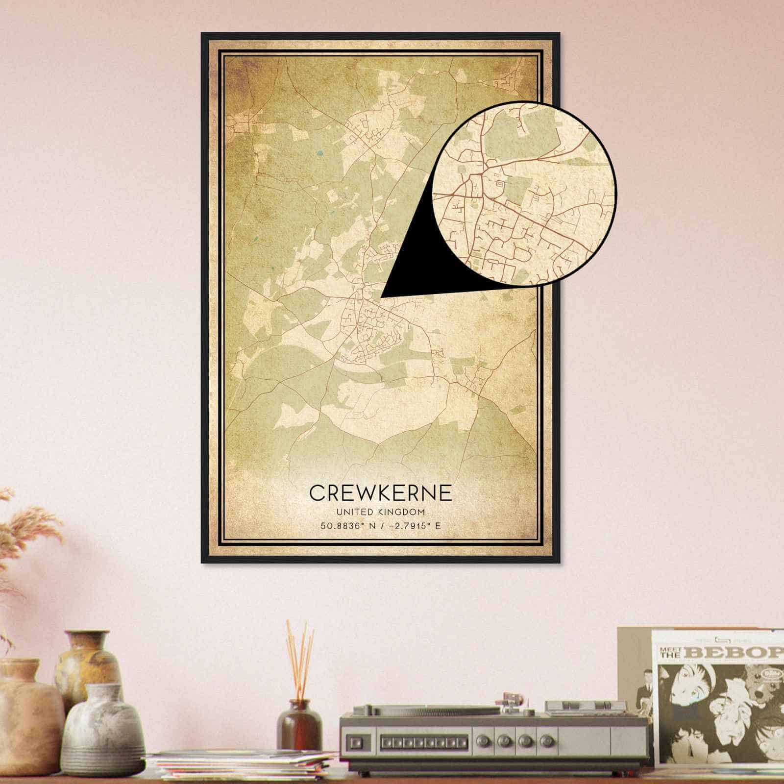 Deerfield Kansas Map Poster, Modern Home Decor Wall Art Print (Copy)