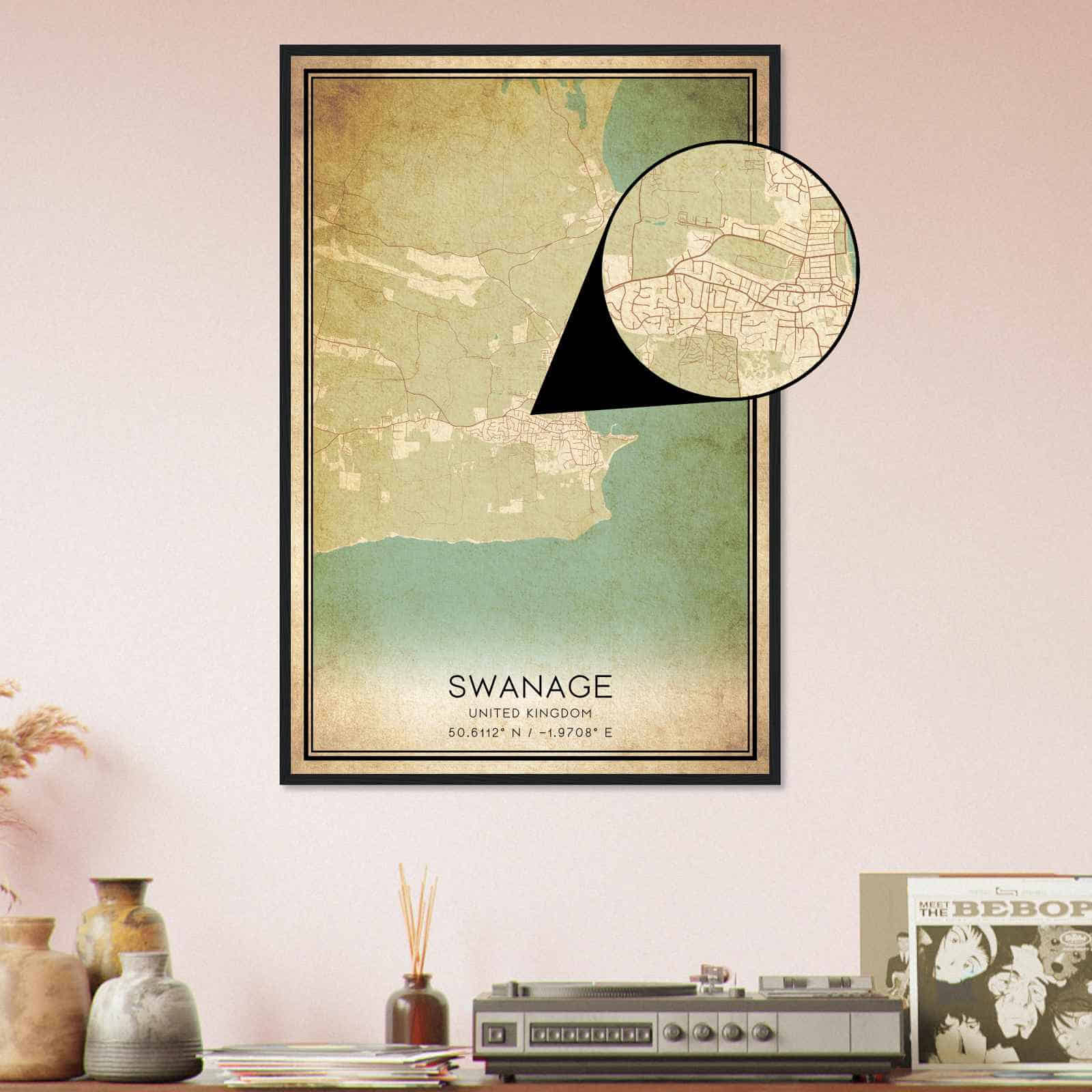 Deerfield Kansas Map Poster, Modern Home Decor Wall Art Print (Copy)