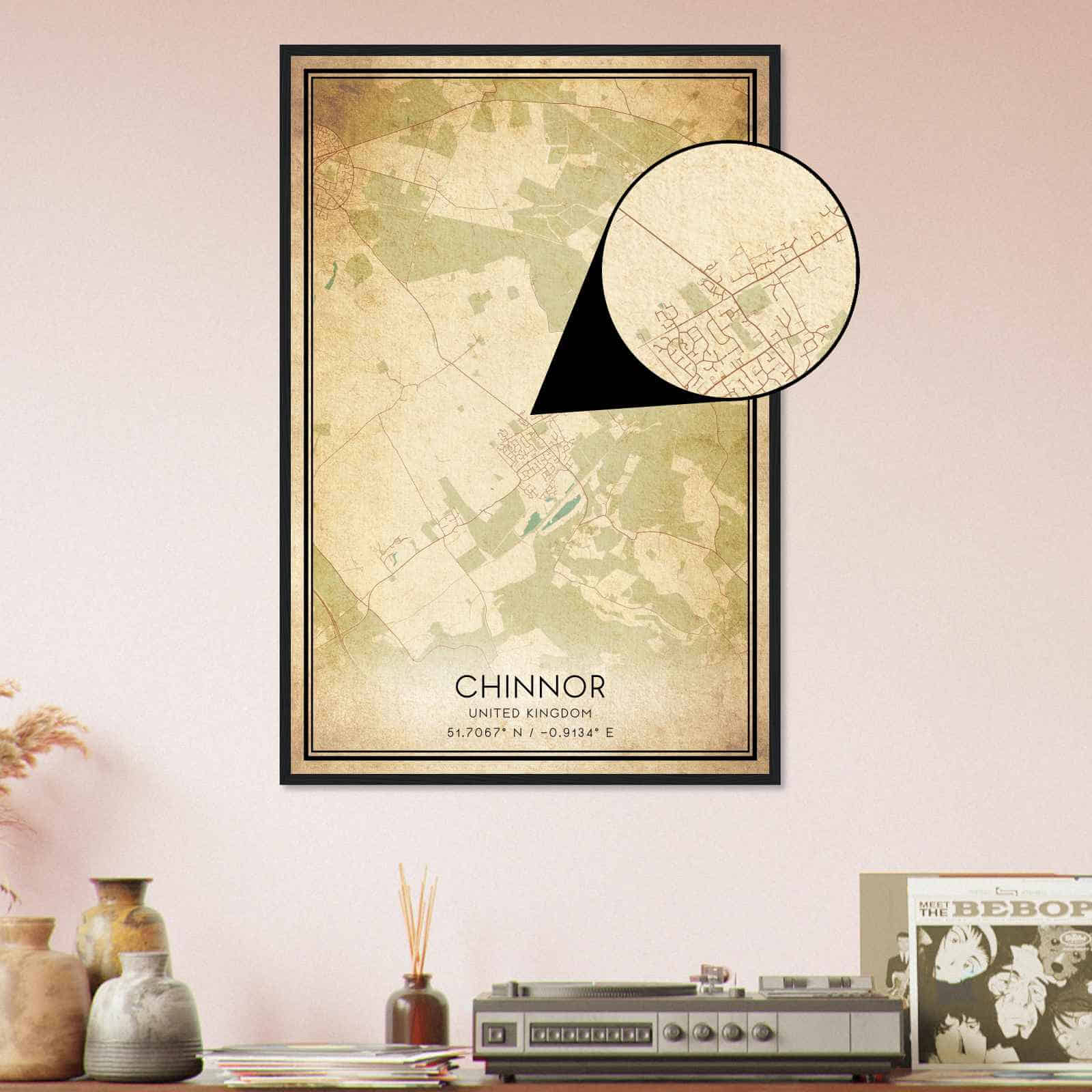 Deerfield Kansas Map Poster, Modern Home Decor Wall Art Print (Copy)