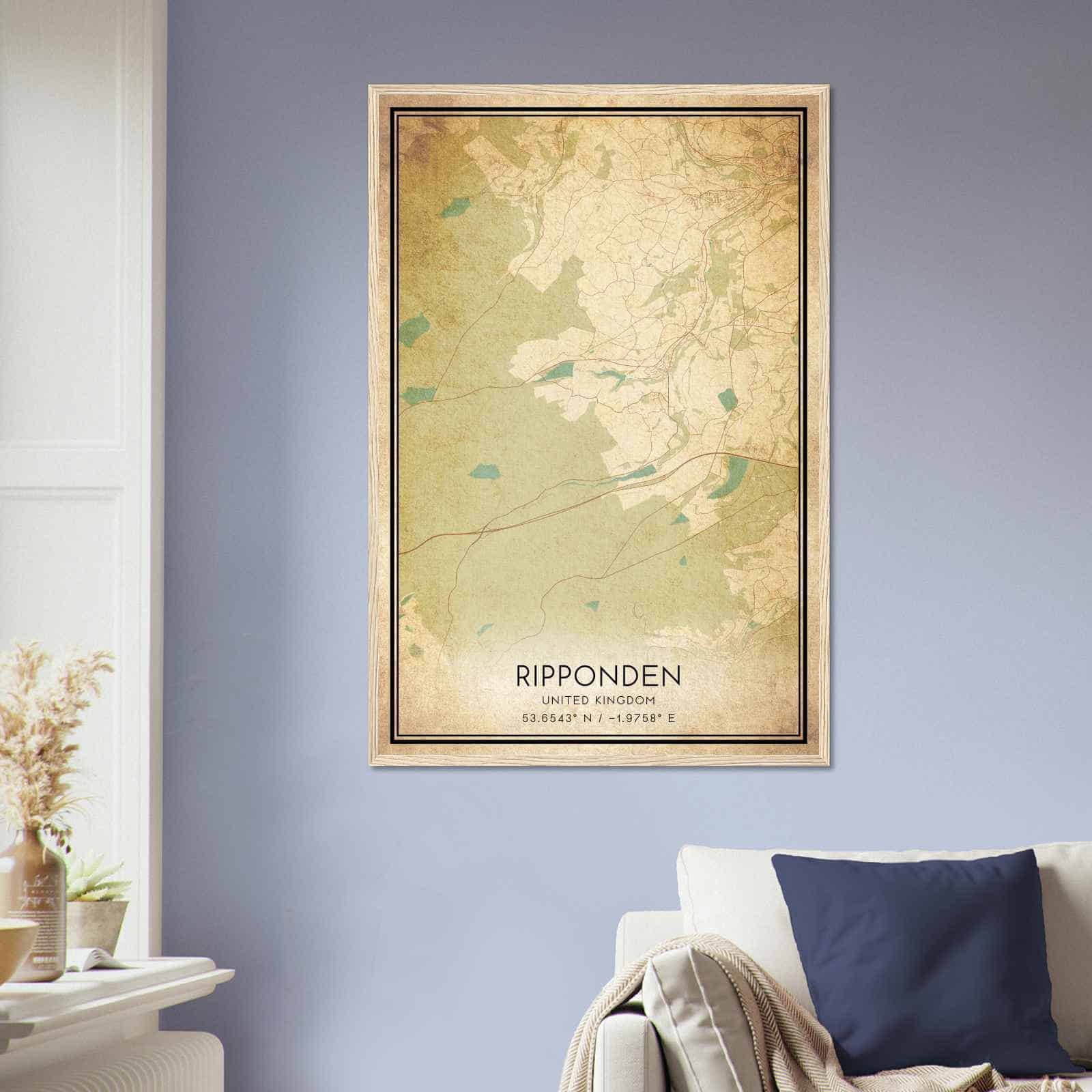 Deerfield Kansas Map Poster, Modern Home Decor Wall Art Print (Copy)
