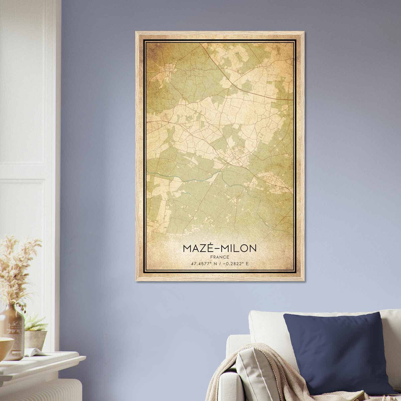 Deerfield Kansas Map Poster, Modern Home Decor Wall Art Print (Copy)