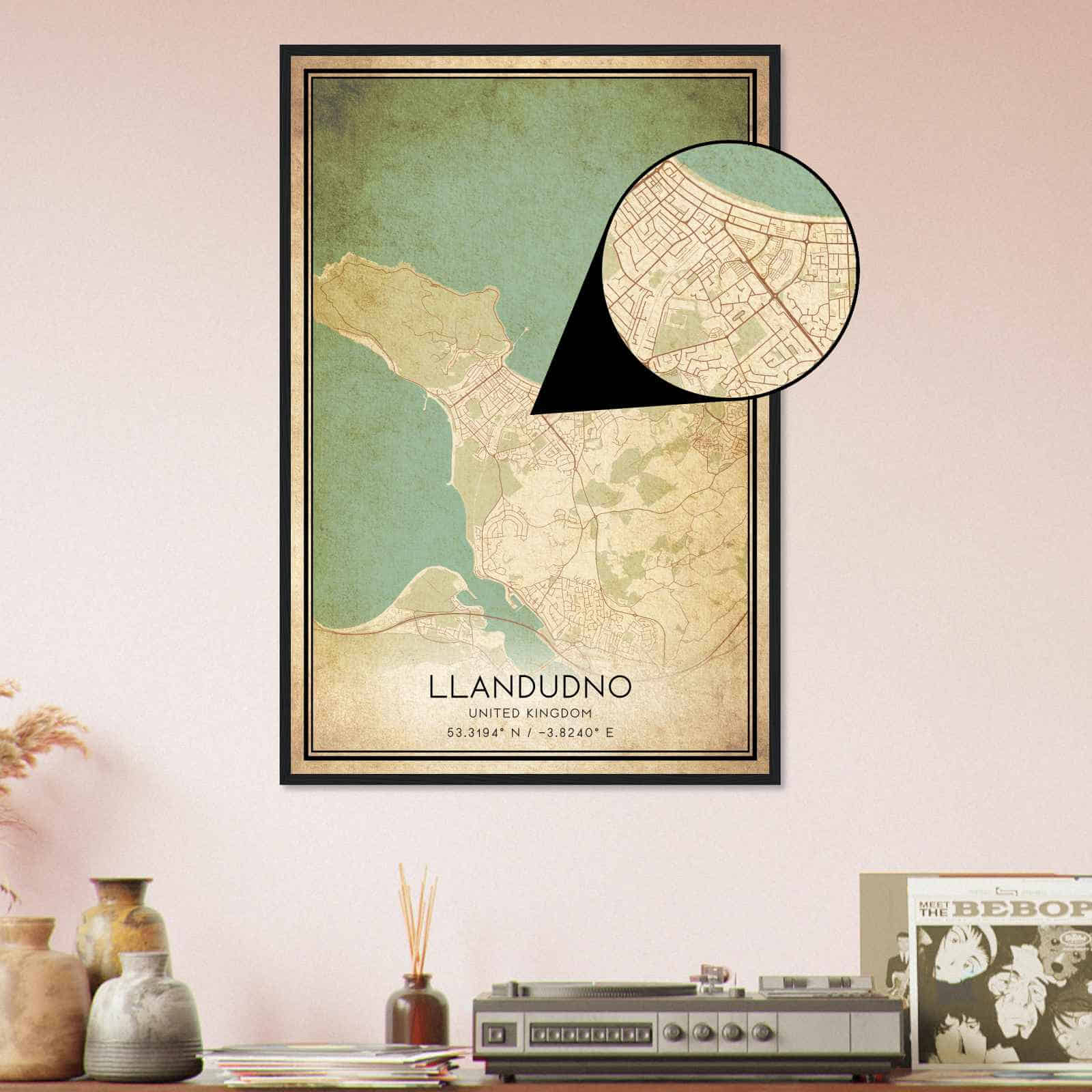 Deerfield Kansas Map Poster, Modern Home Decor Wall Art Print (Copy)