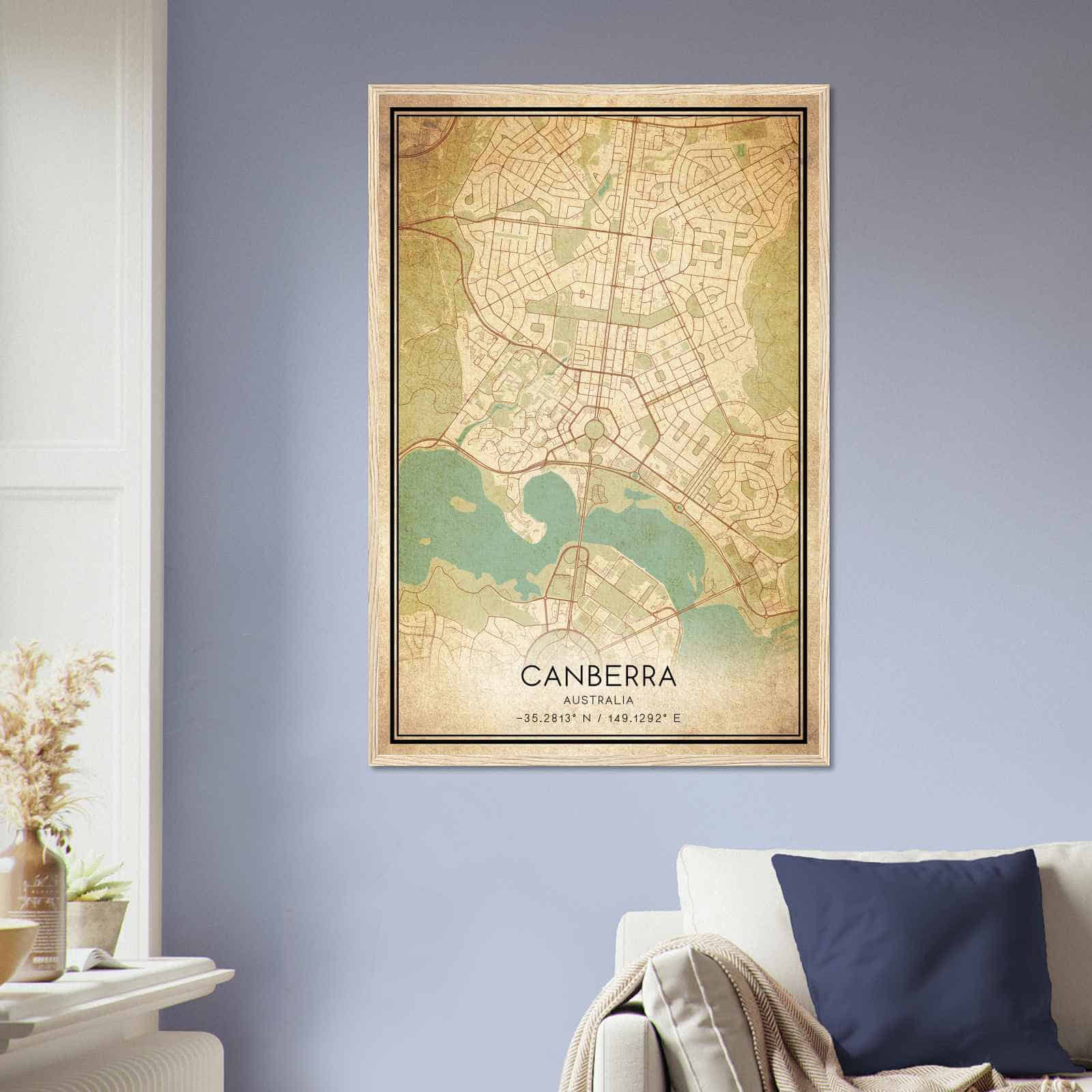 Deerfield Kansas Map Poster, Modern Home Decor Wall Art Print (Copy)