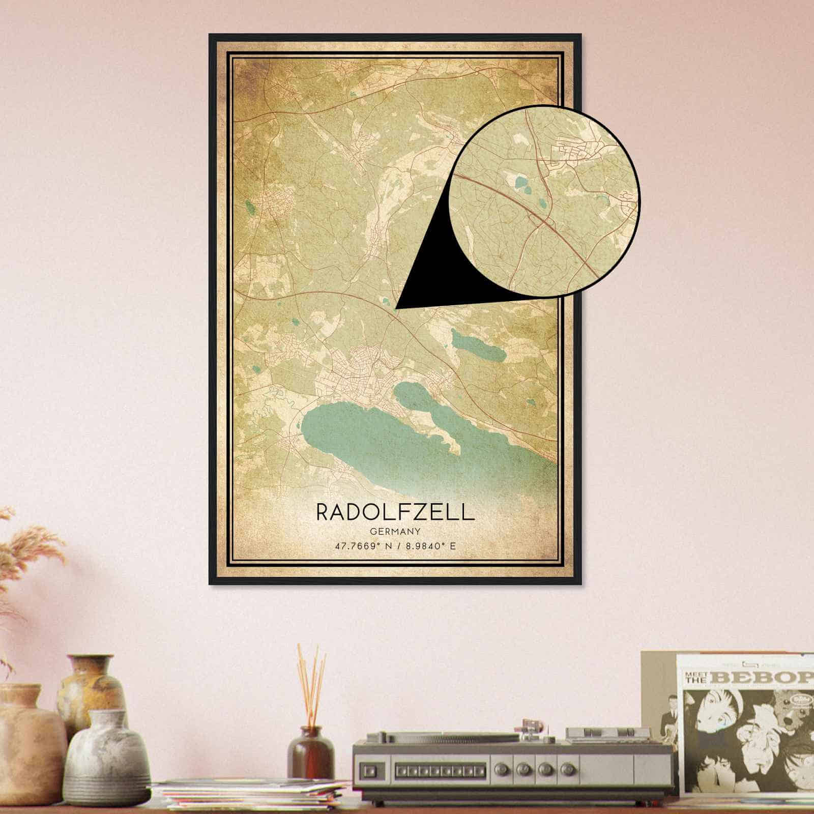 Deerfield Kansas Map Poster, Modern Home Decor Wall Art Print (Copy)