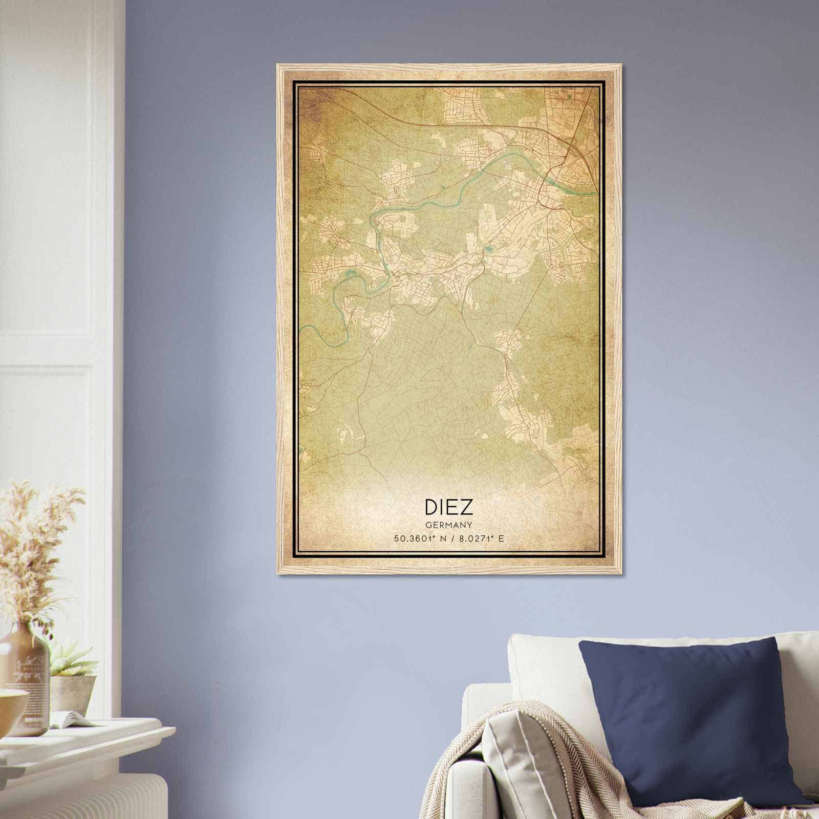 Deerfield Kansas Map Poster, Modern Home Decor Wall Art Print (Copy)