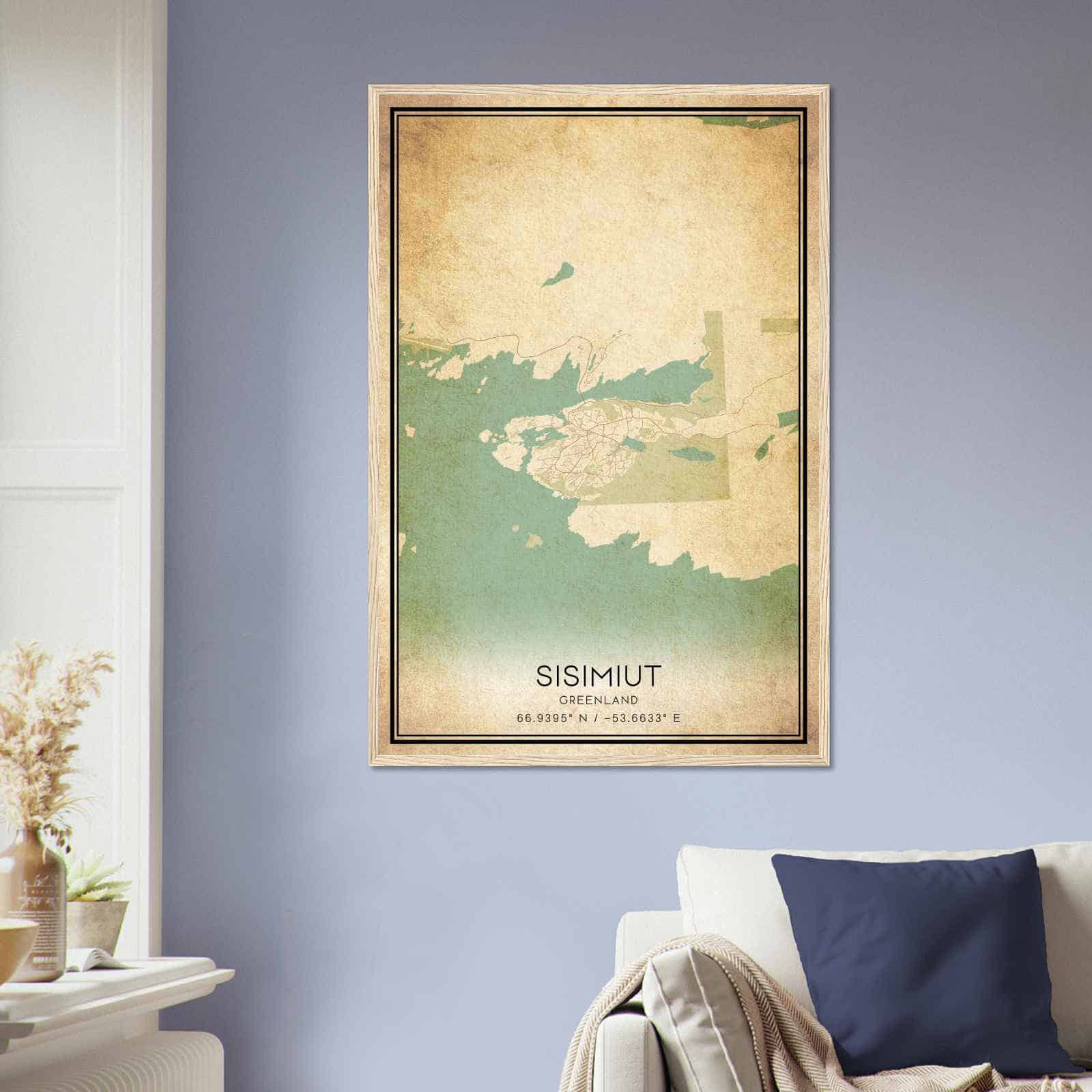 Deerfield Kansas Map Poster, Modern Home Decor Wall Art Print (Copy)