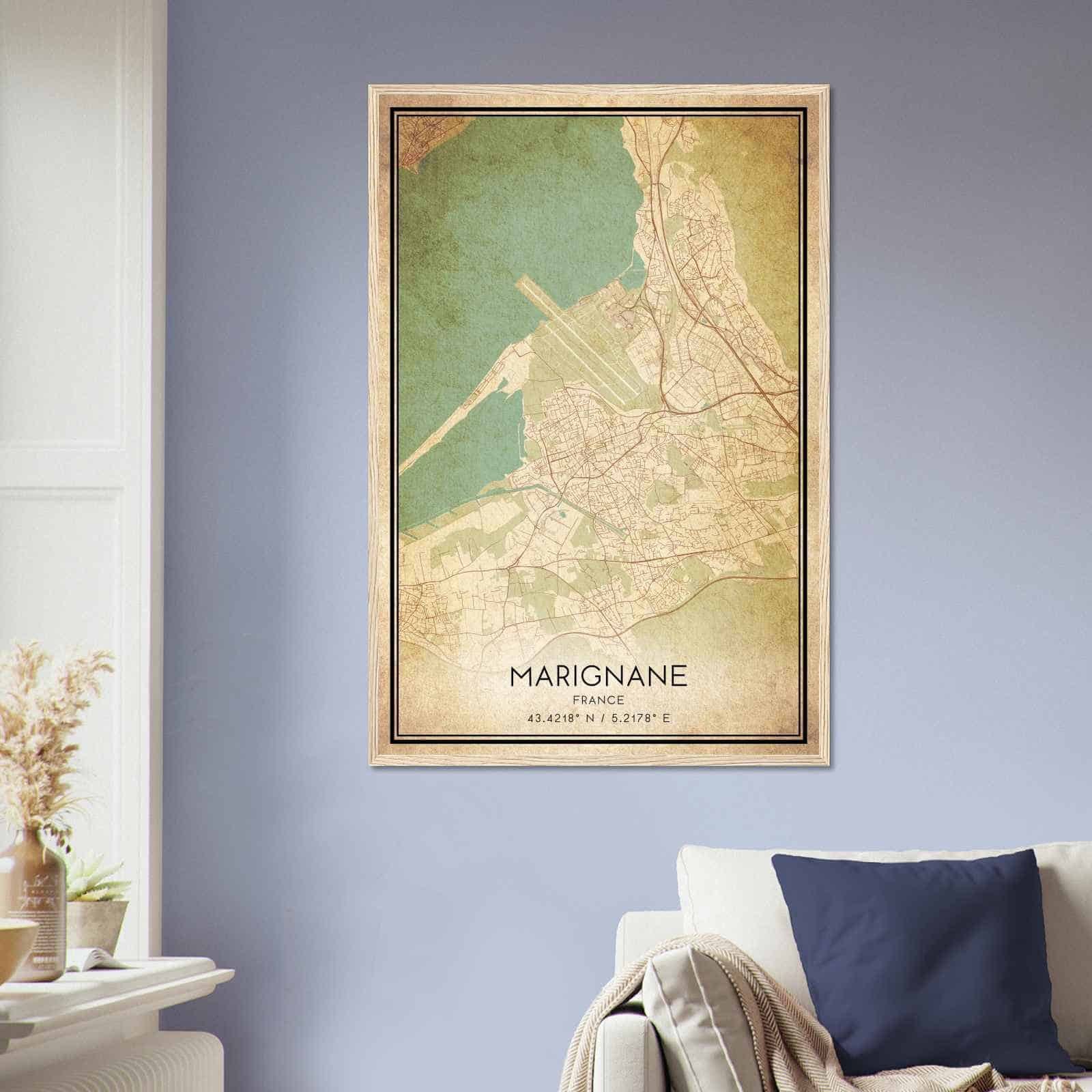 Deerfield Kansas Map Poster, Modern Home Decor Wall Art Print (Copy)