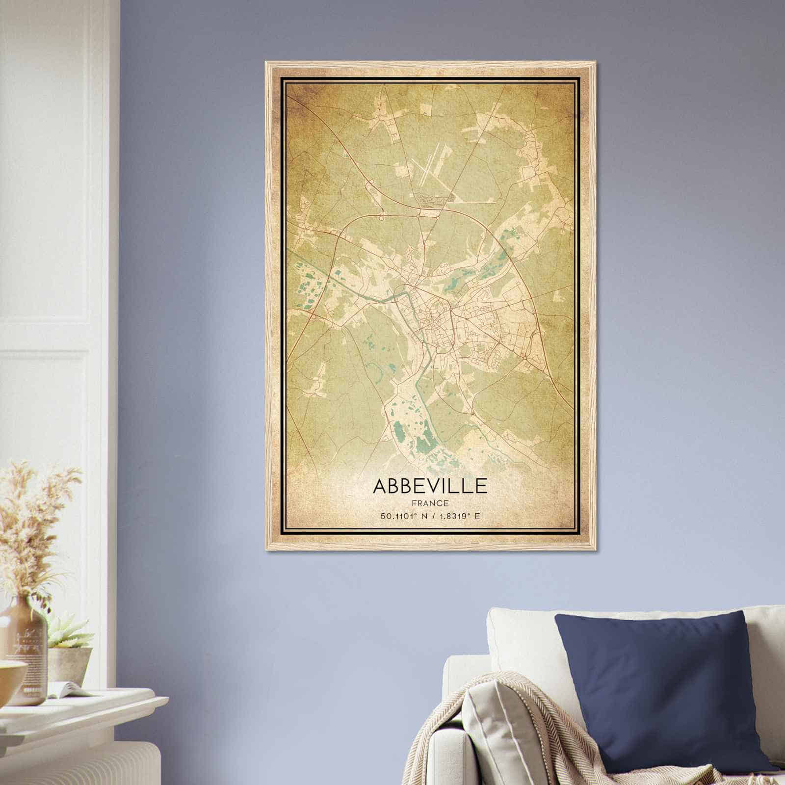 Deerfield Kansas Map Poster, Modern Home Decor Wall Art Print (Copy)