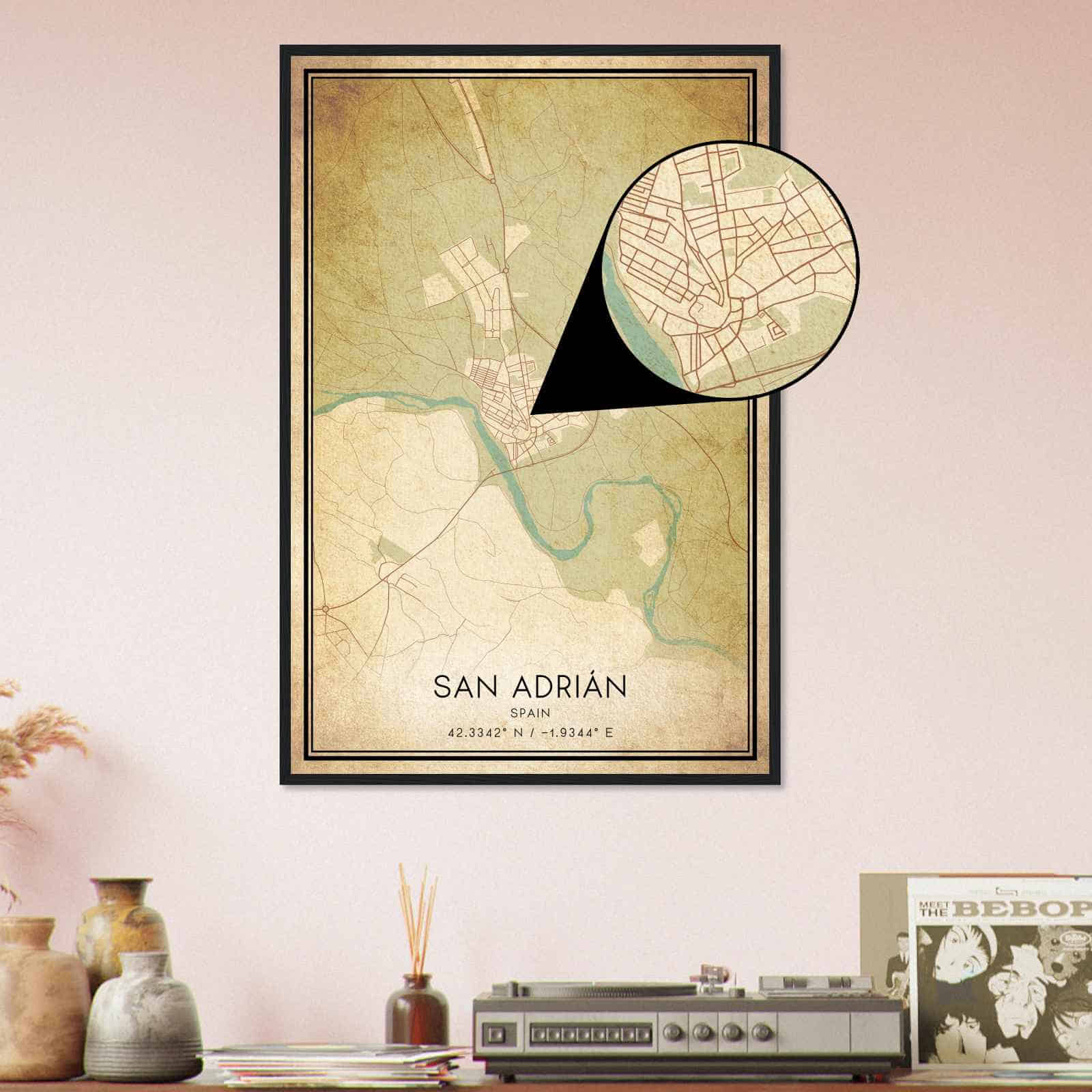 Deerfield Kansas Map Poster, Modern Home Decor Wall Art Print (Copy)