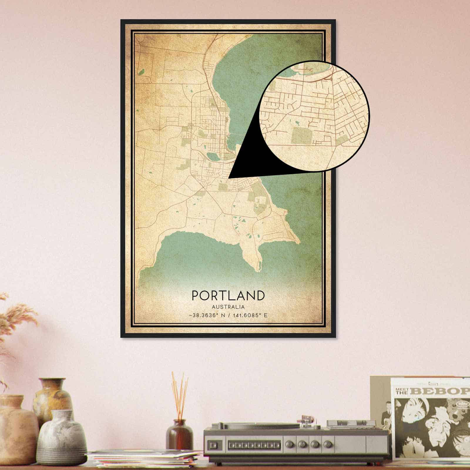 Deerfield Kansas Map Poster, Modern Home Decor Wall Art Print (Copy)