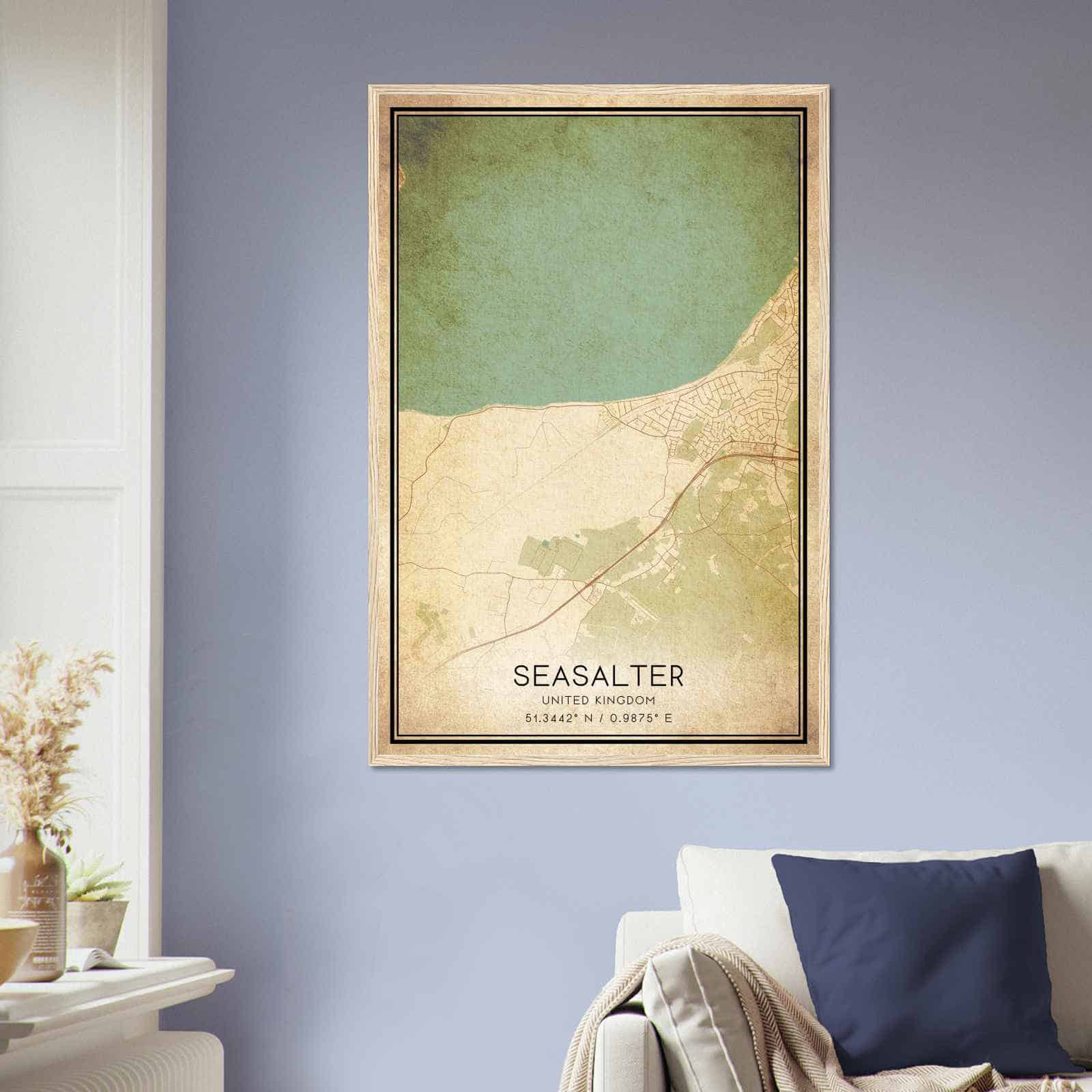 Deerfield Kansas Map Poster, Modern Home Decor Wall Art Print (Copy)