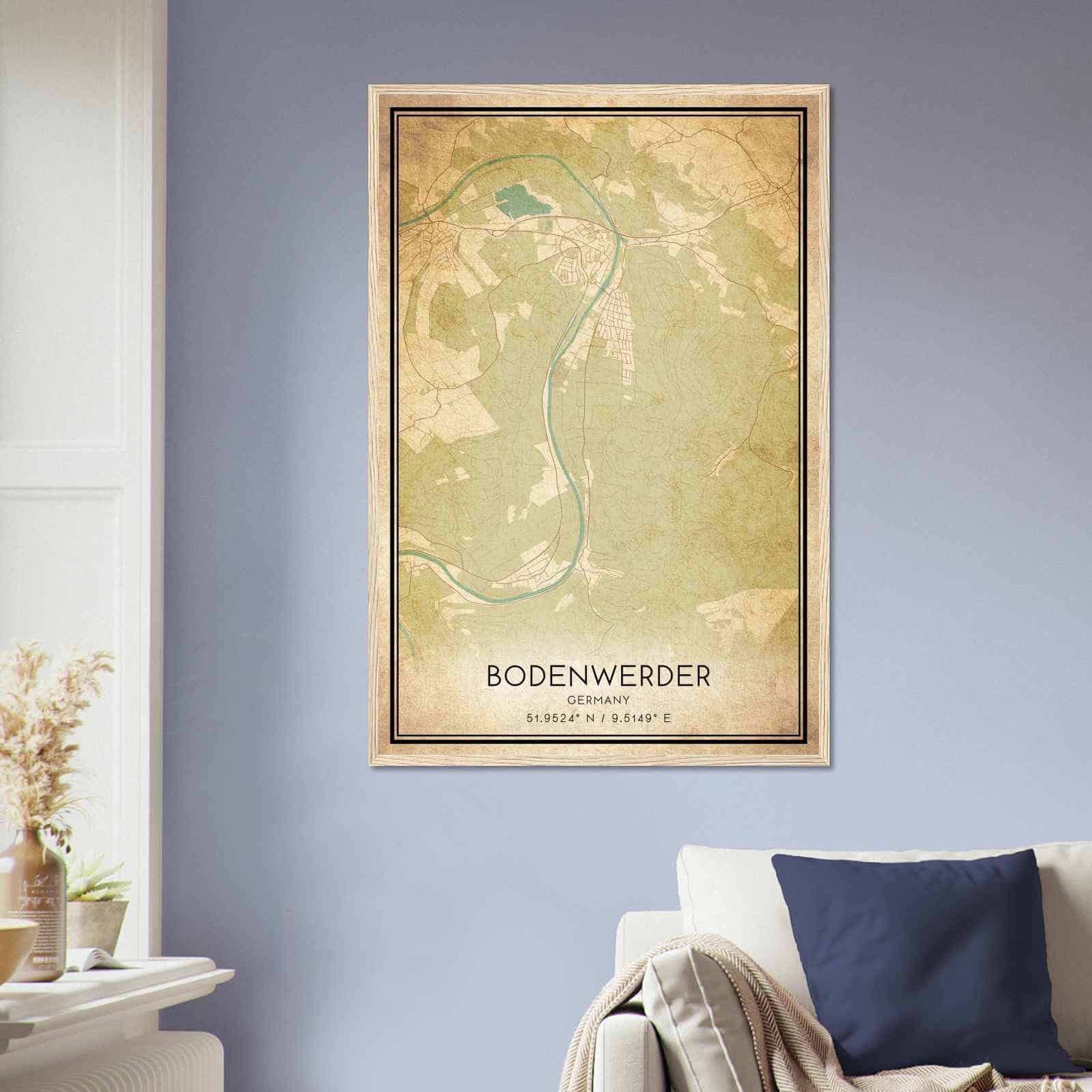 Deerfield Kansas Map Poster, Modern Home Decor Wall Art Print (Copy)