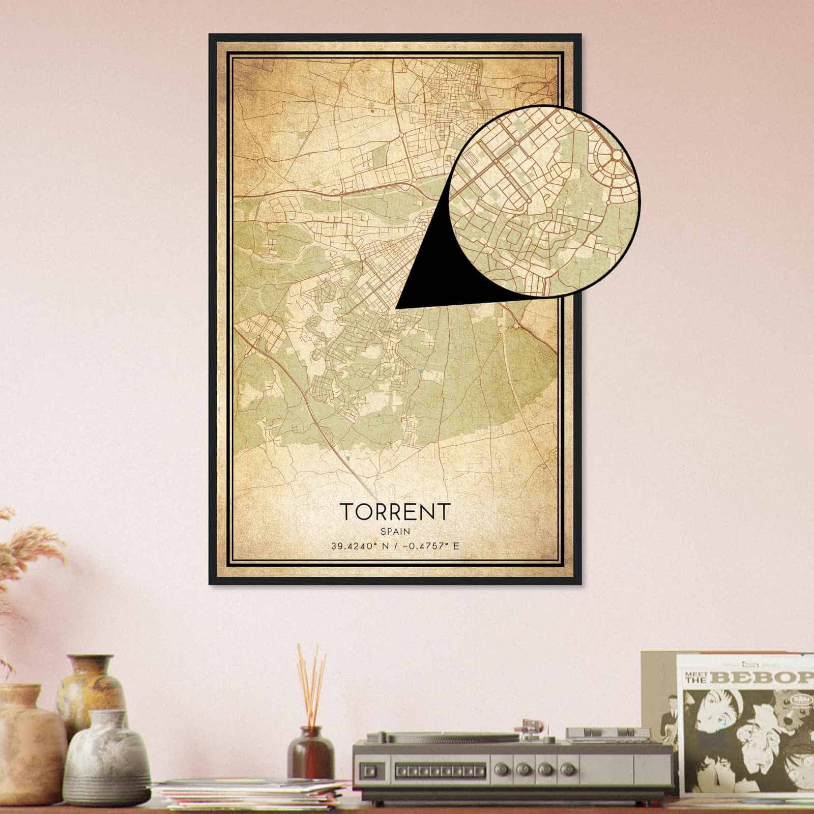 Deerfield Kansas Map Poster, Modern Home Decor Wall Art Print (Copy)