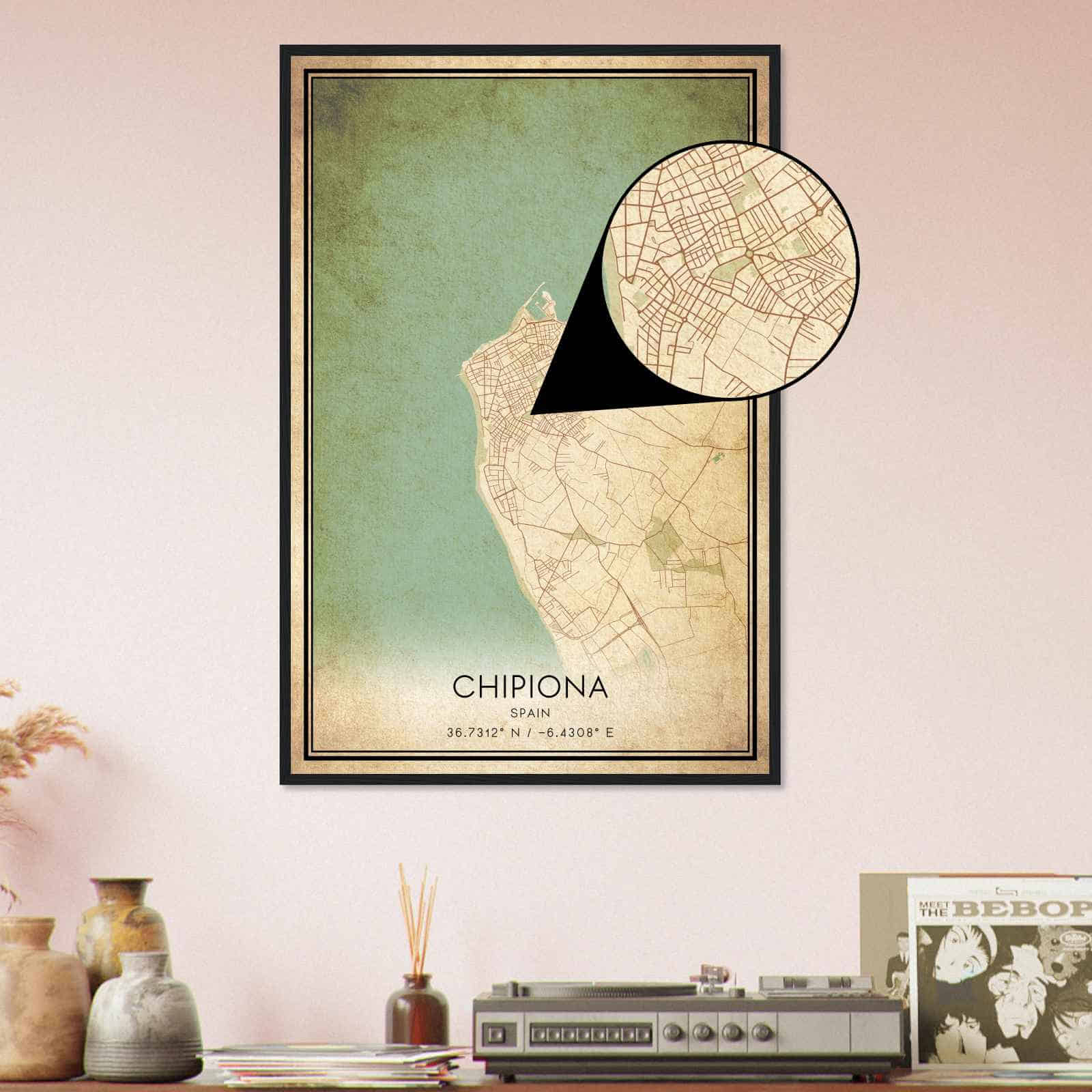 Deerfield Kansas Map Poster, Modern Home Decor Wall Art Print (Copy)