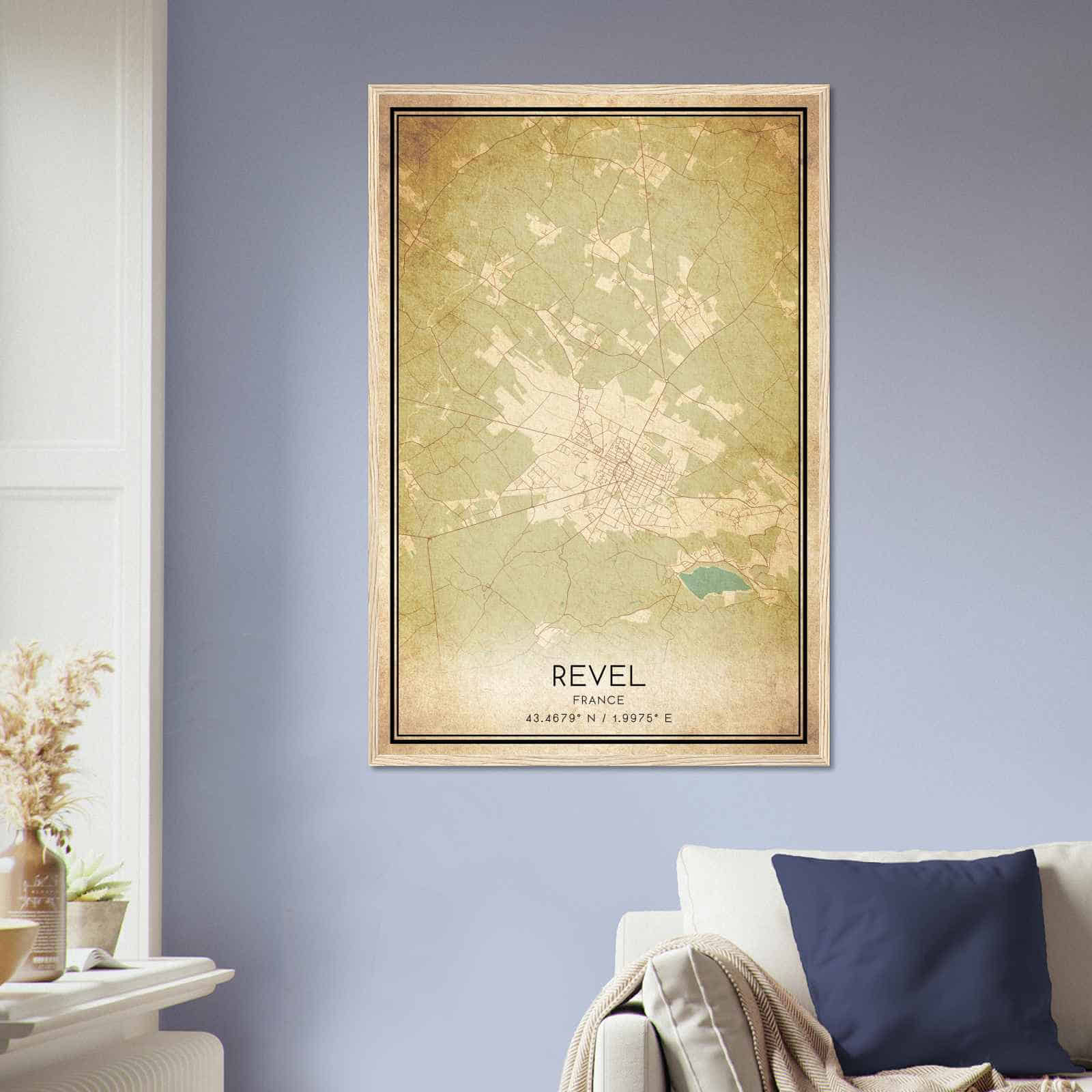 Deerfield Kansas Map Poster, Modern Home Decor Wall Art Print (Copy)