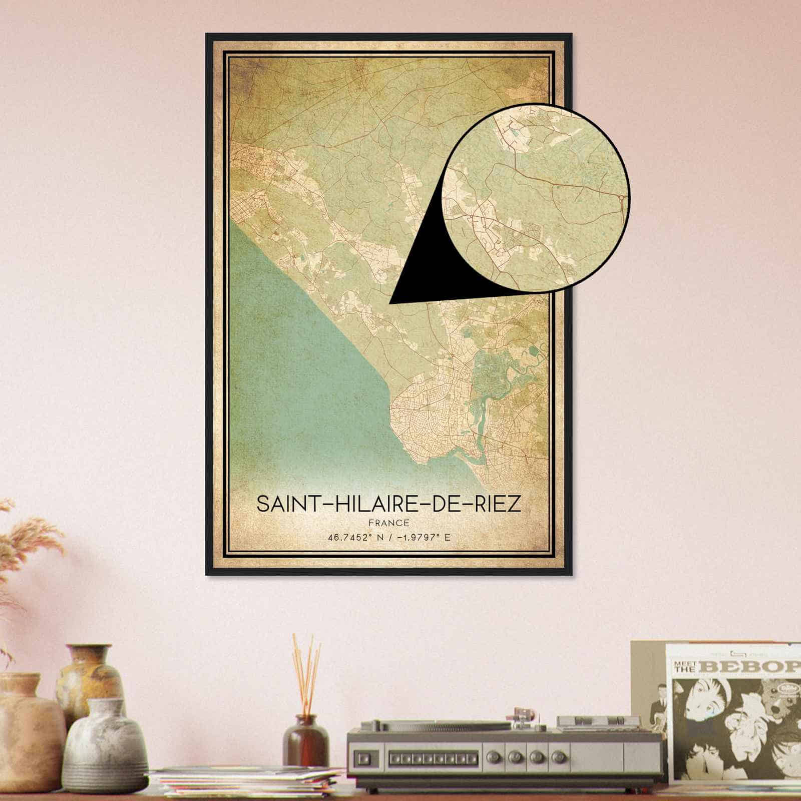 Deerfield Kansas Map Poster, Modern Home Decor Wall Art Print (Copy)