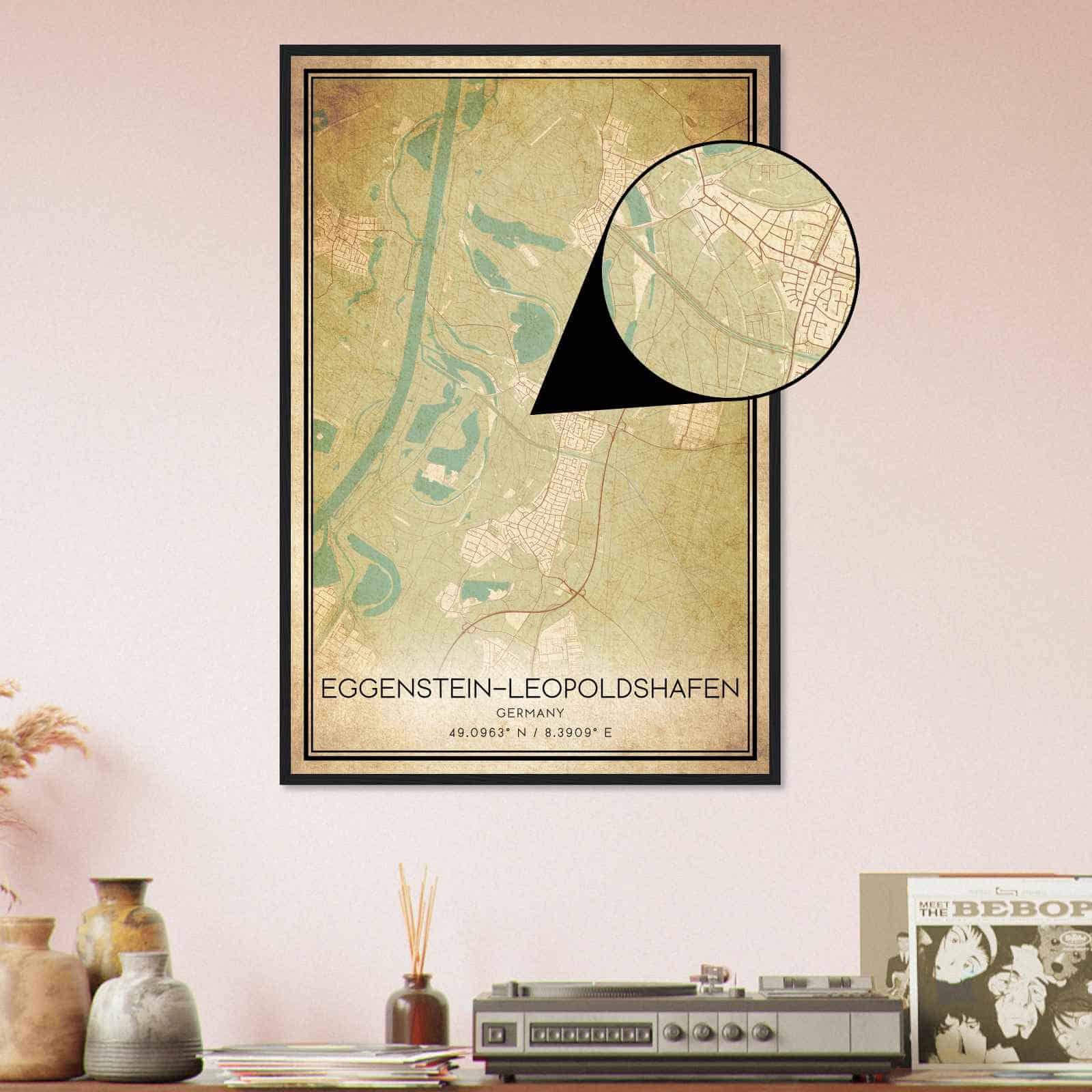 Deerfield Kansas Map Poster, Modern Home Decor Wall Art Print (Copy)