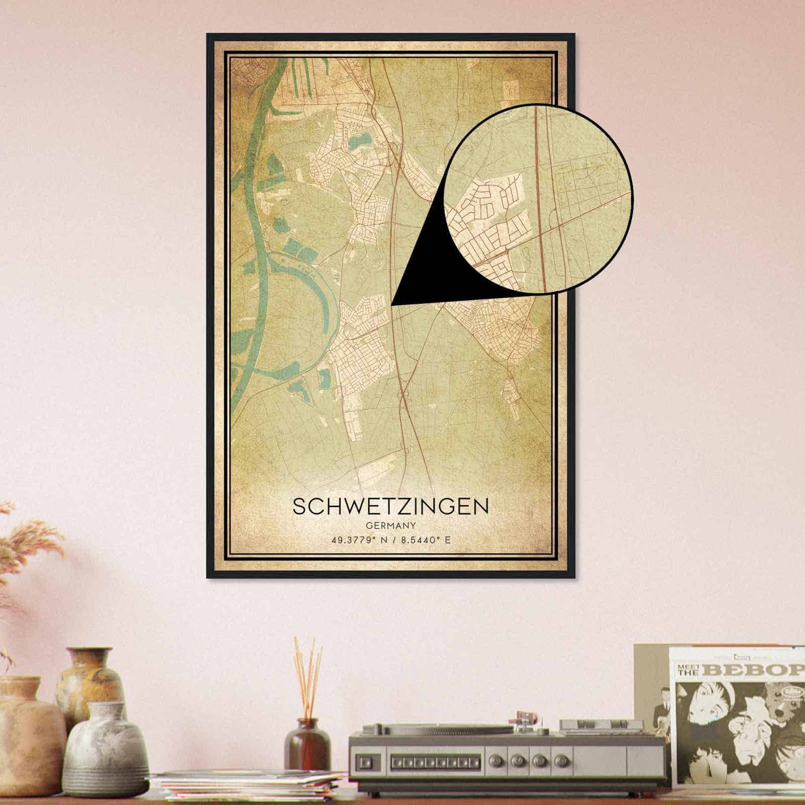 Deerfield Kansas Map Poster, Modern Home Decor Wall Art Print (Copy)