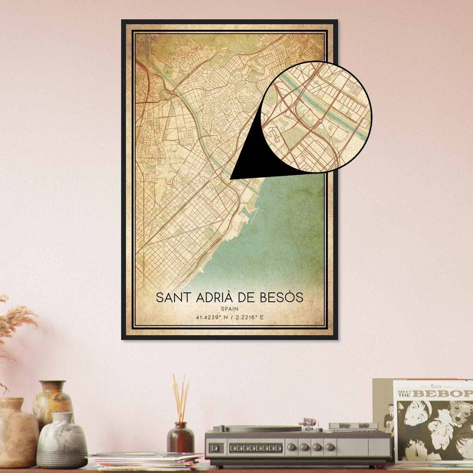 Deerfield Kansas Map Poster, Modern Home Decor Wall Art Print (Copy)