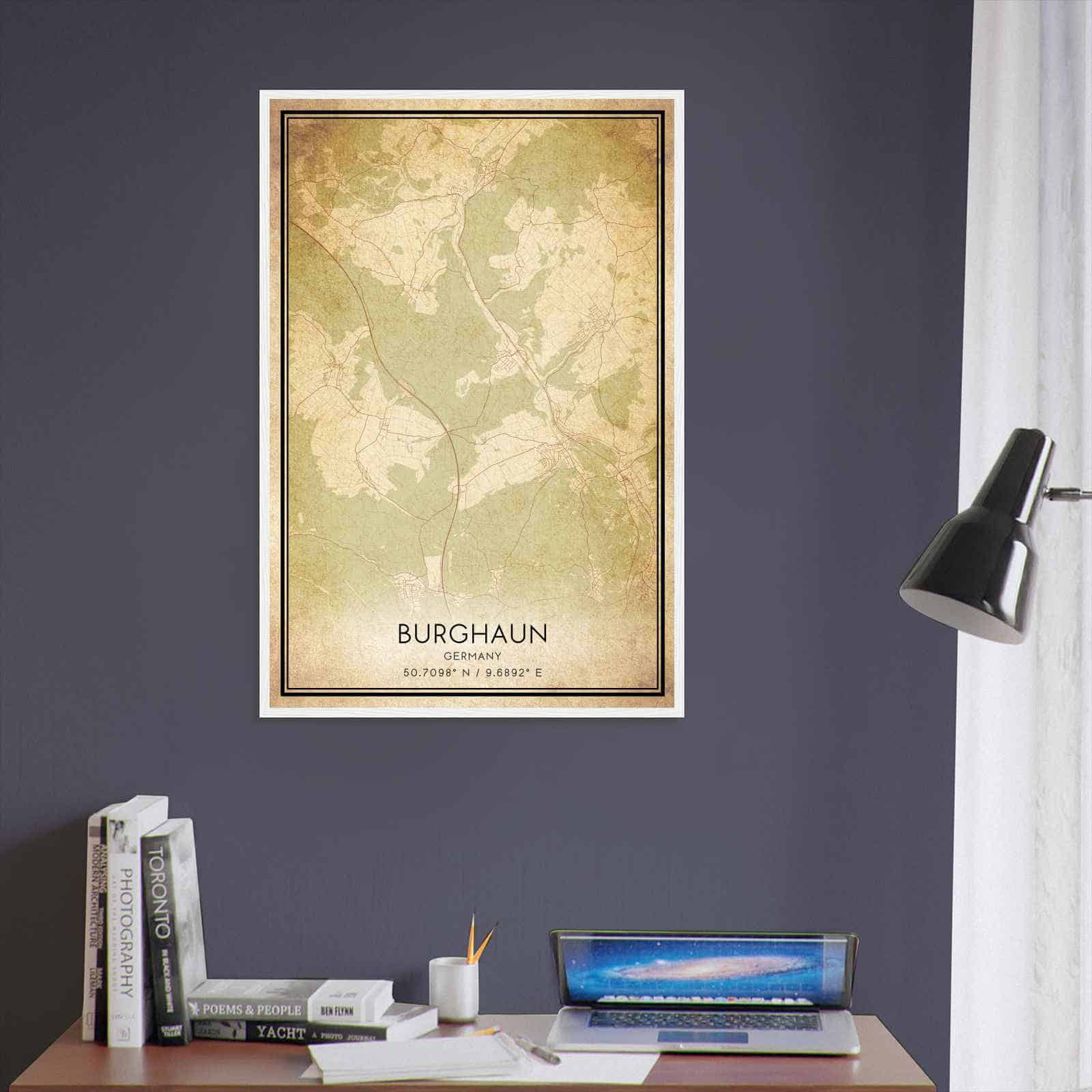 Deerfield Kansas Map Poster, Modern Home Decor Wall Art Print (Copy)