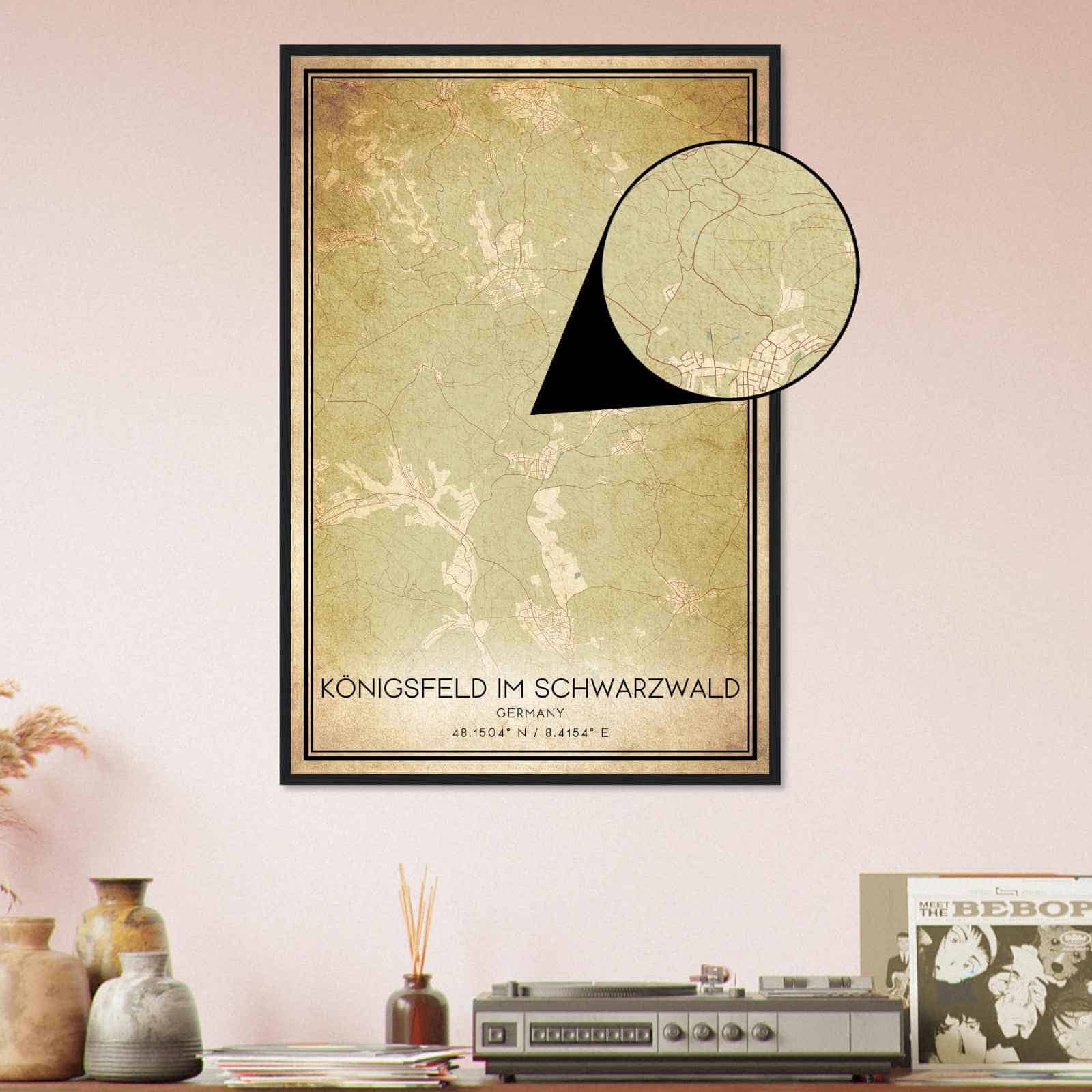 Deerfield Kansas Map Poster, Modern Home Decor Wall Art Print (Copy)