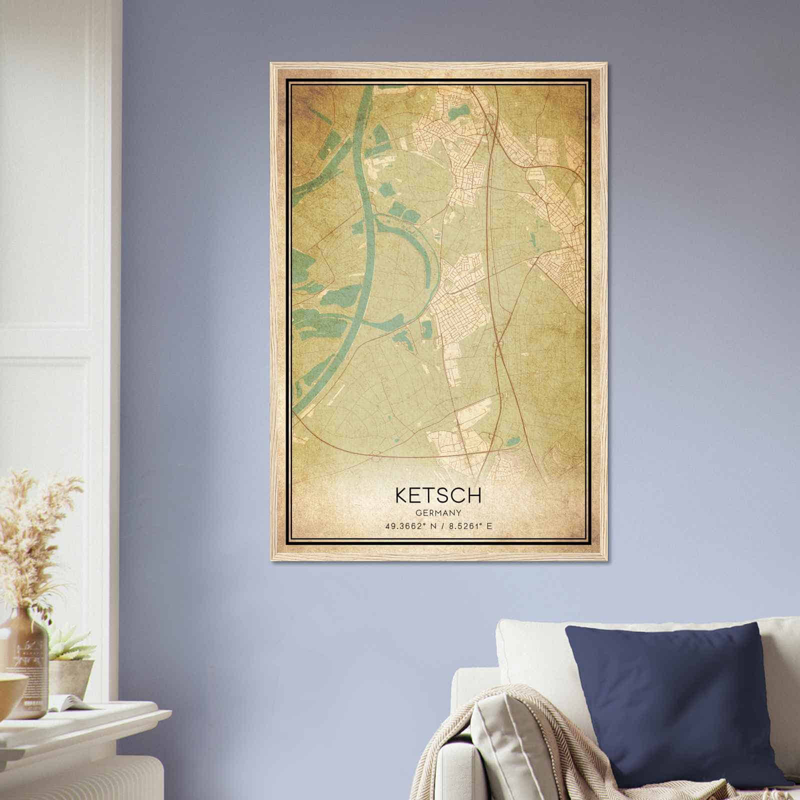 Deerfield Kansas Map Poster, Modern Home Decor Wall Art Print (Copy)
