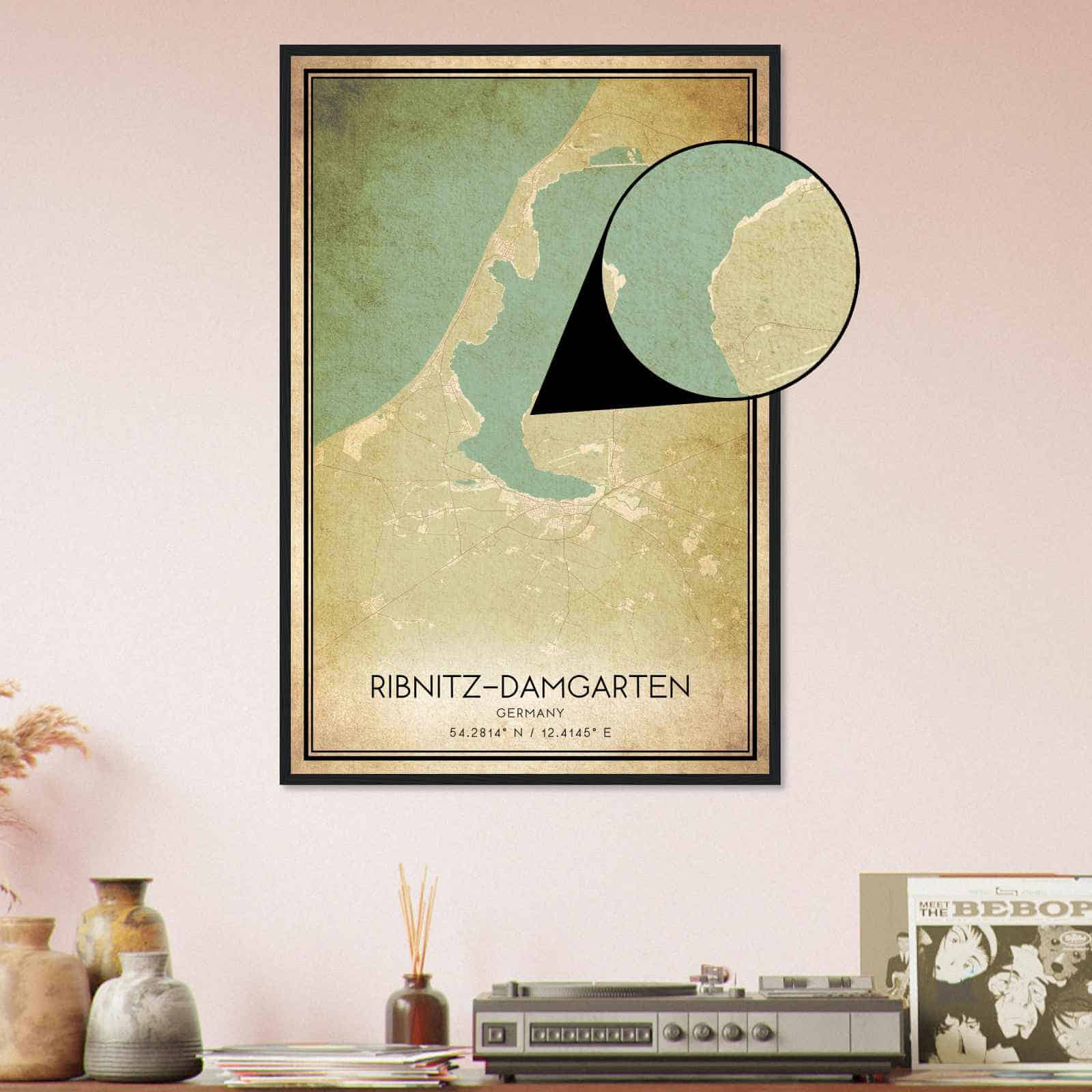 Deerfield Kansas Map Poster, Modern Home Decor Wall Art Print (Copy)