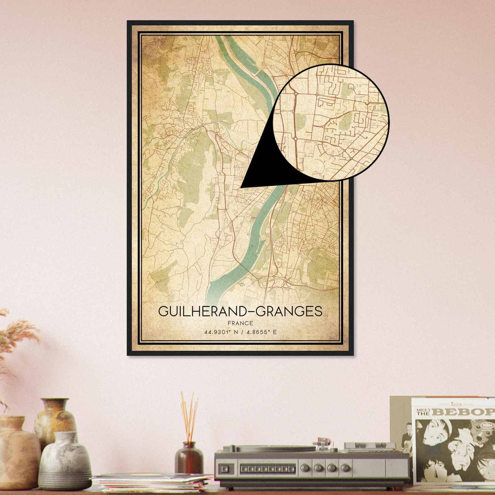 Deerfield Kansas Map Poster, Modern Home Decor Wall Art Print (Copy)