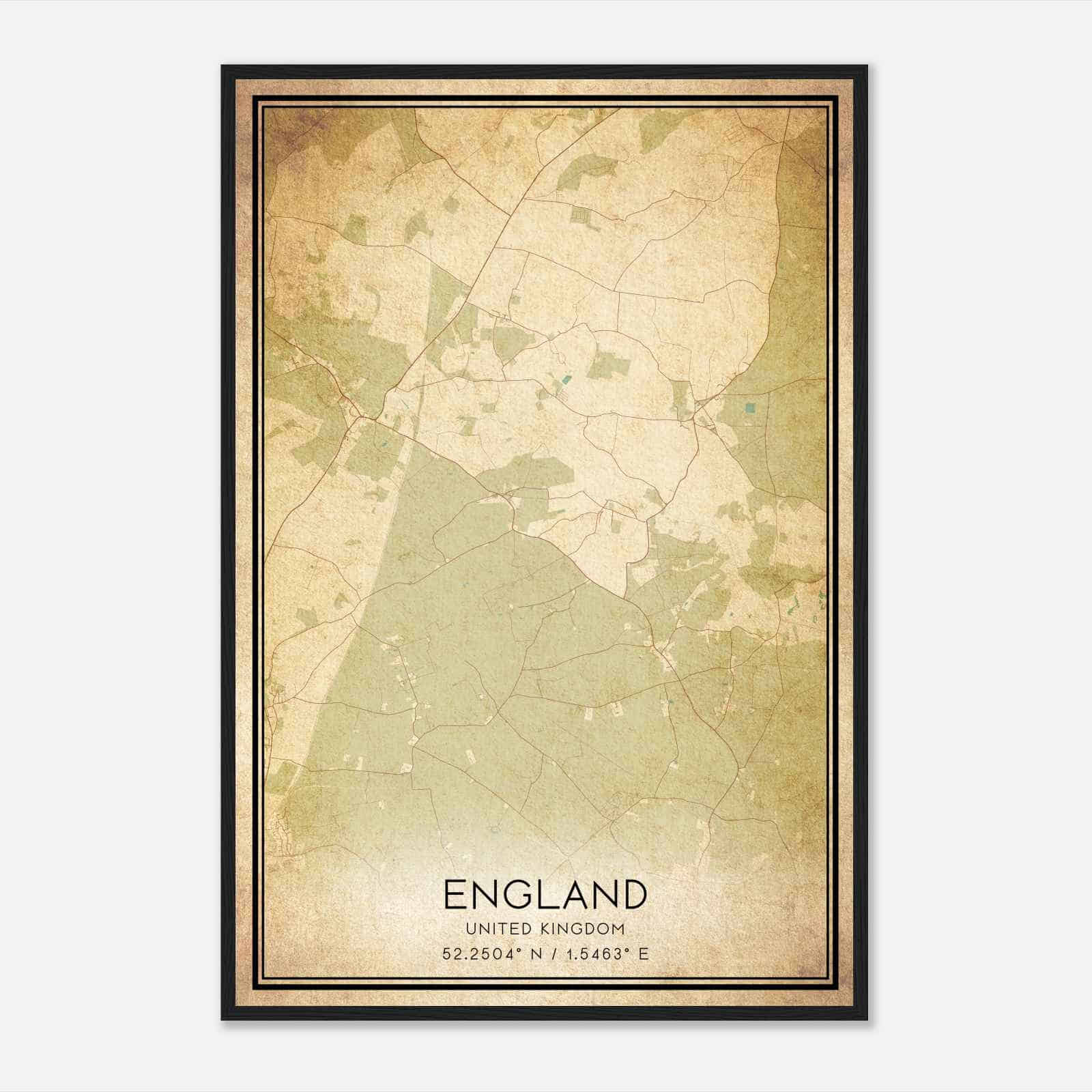 Vintage Middleton United Kingdom Map Poster, Middleton City Road Wall Art Print