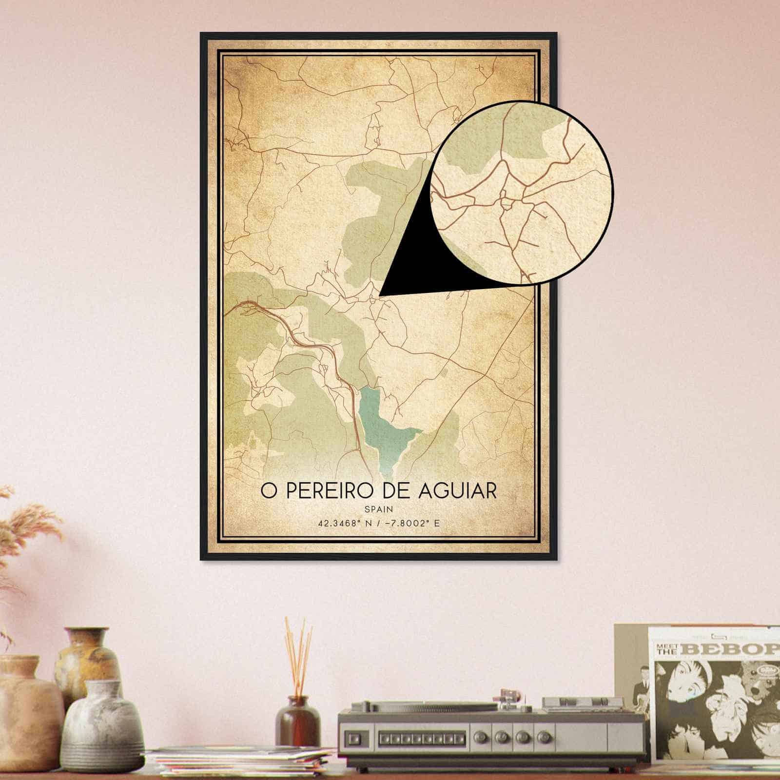 Deerfield Kansas Map Poster, Modern Home Decor Wall Art Print (Copy)