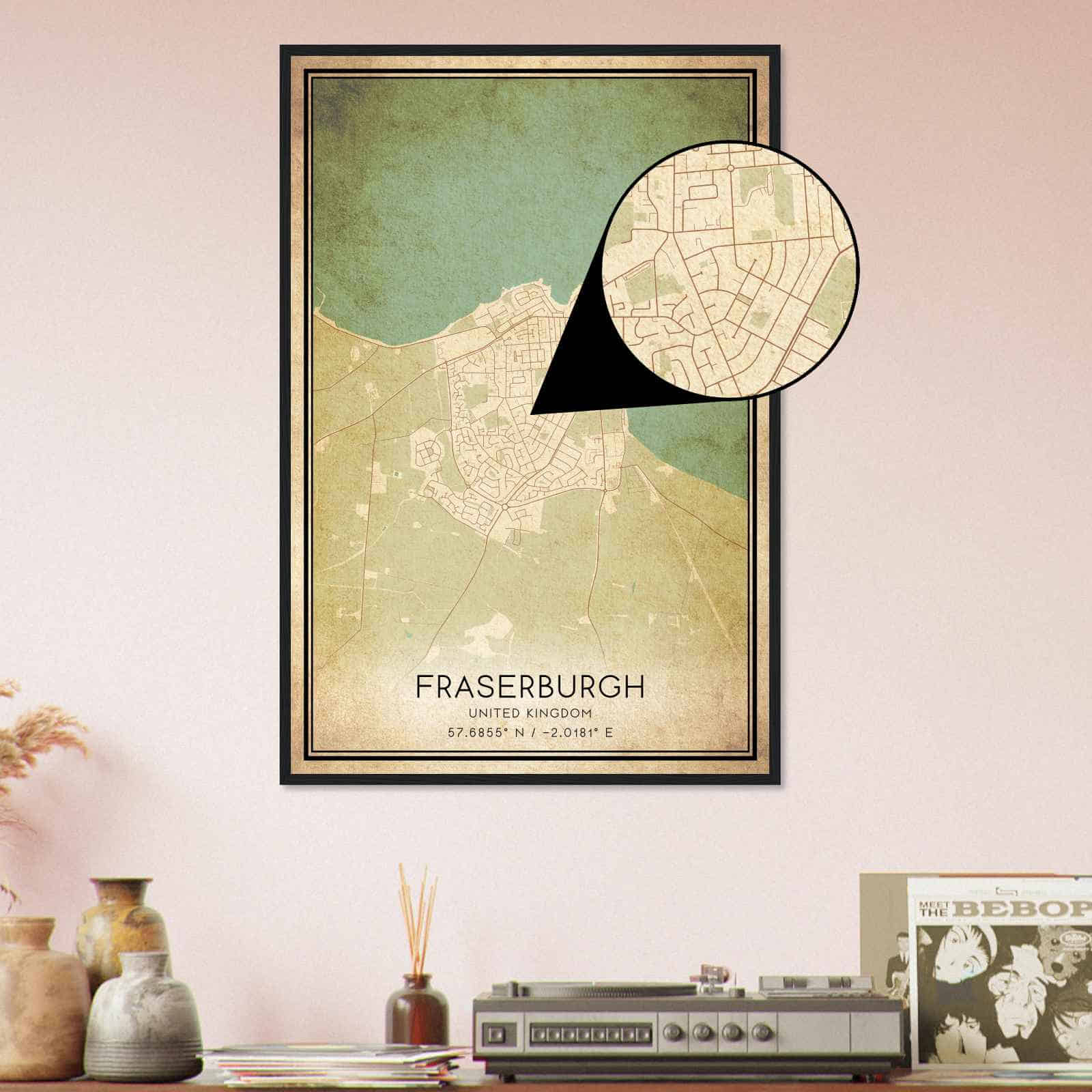 Deerfield Kansas Map Poster, Modern Home Decor Wall Art Print (Copy)