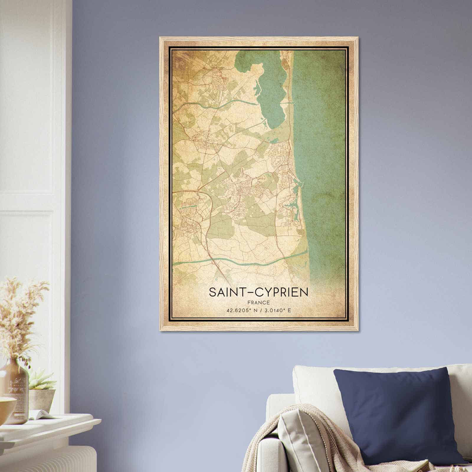 Deerfield Kansas Map Poster, Modern Home Decor Wall Art Print (Copy)
