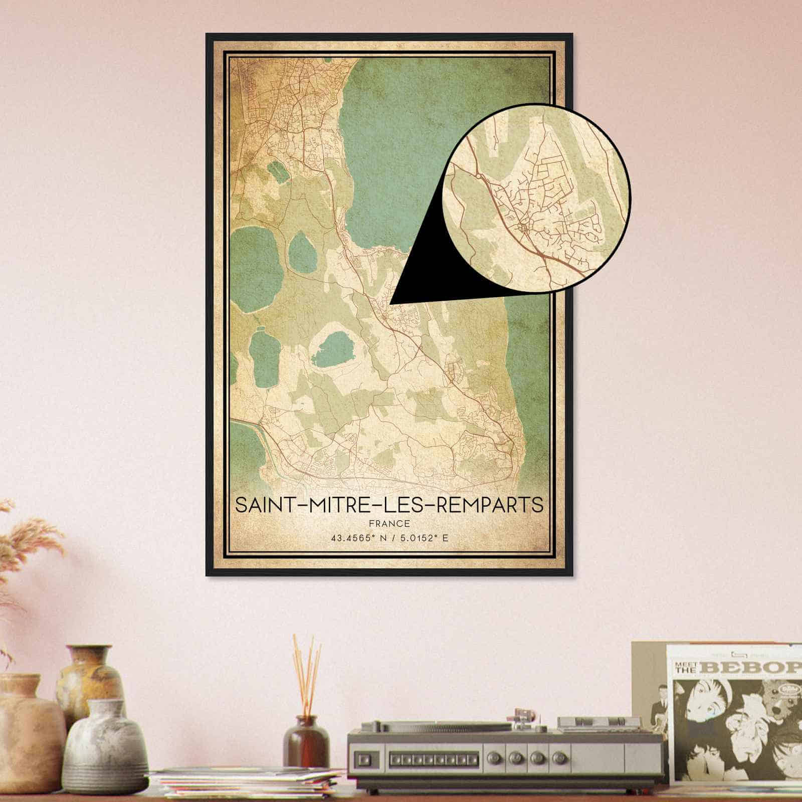 Deerfield Kansas Map Poster, Modern Home Decor Wall Art Print (Copy)
